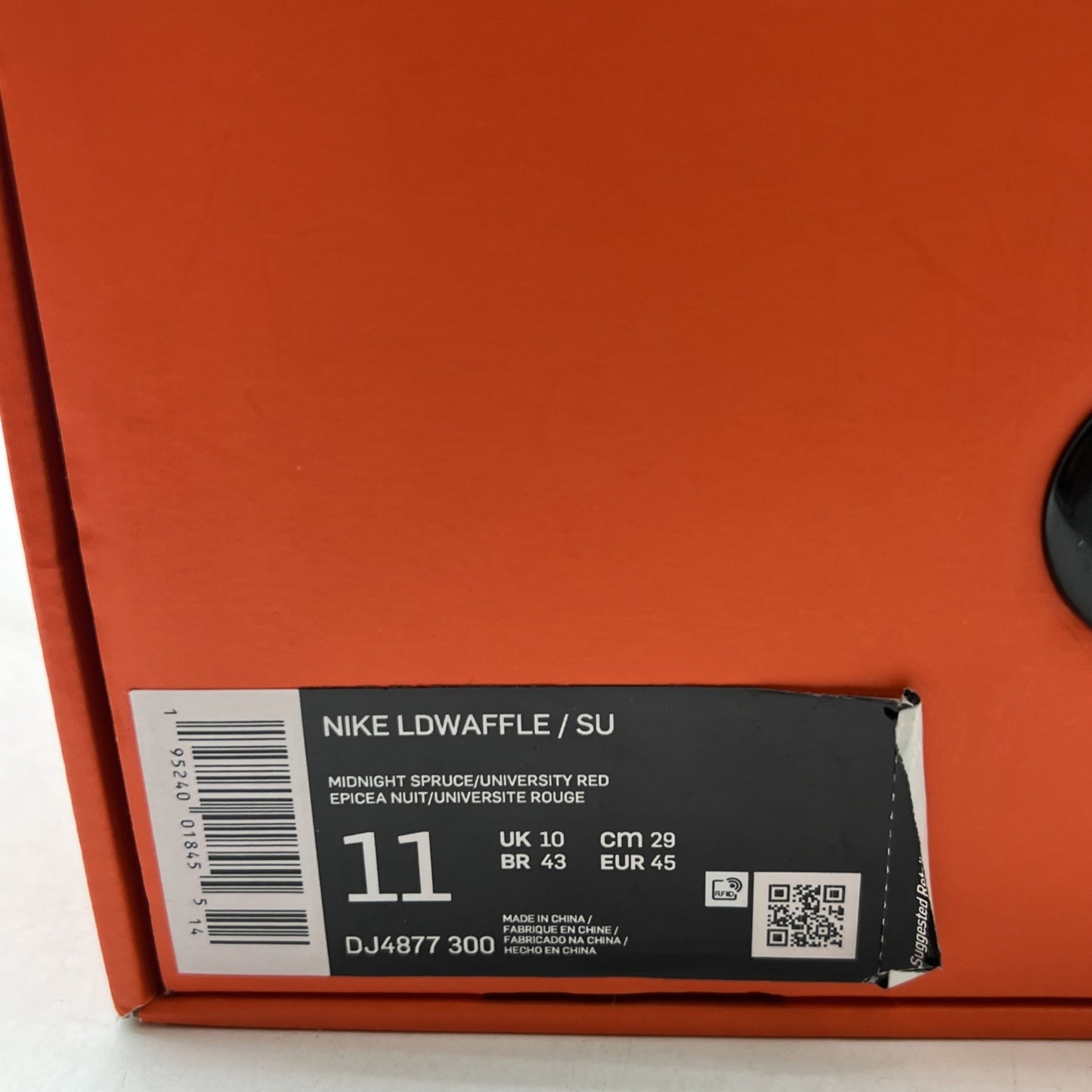 Size 11 - Nike sacai x Undercover x LDWaffle Midnight Spruce University Red
