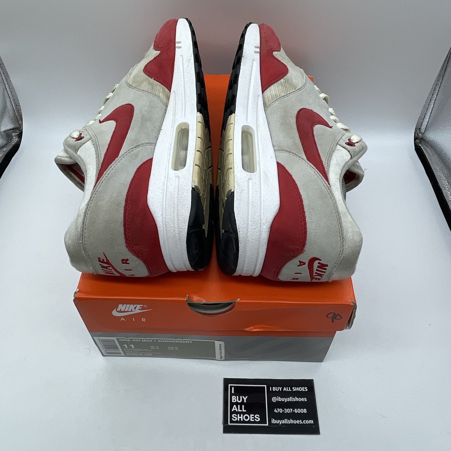 Size 11 - Nike Air Max 1 OG Anniversary 2017 Re-Release Red (908375-103)