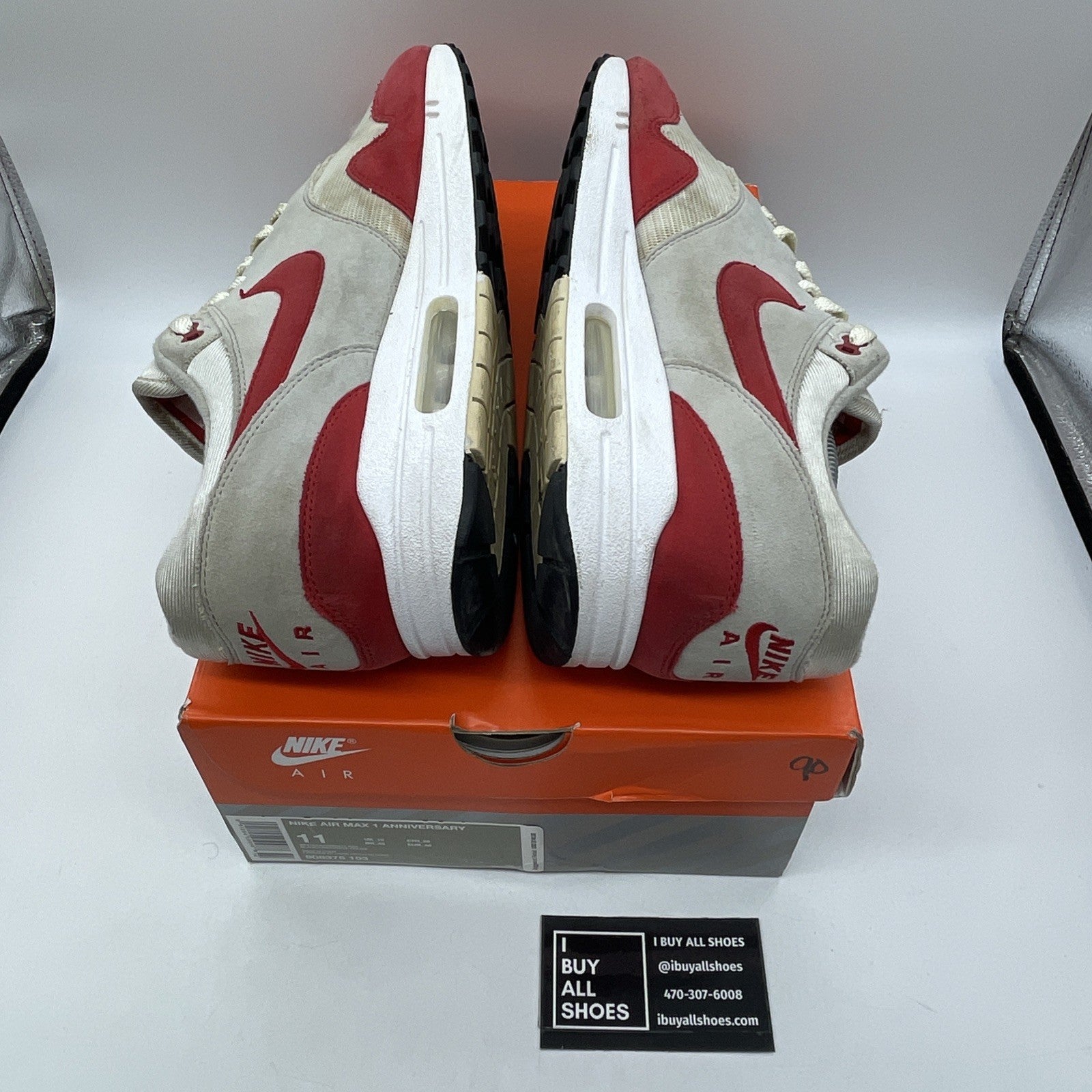 Size 11 - Nike Air Max 1 OG Anniversary 2017 Re-Release Red (908375-103)