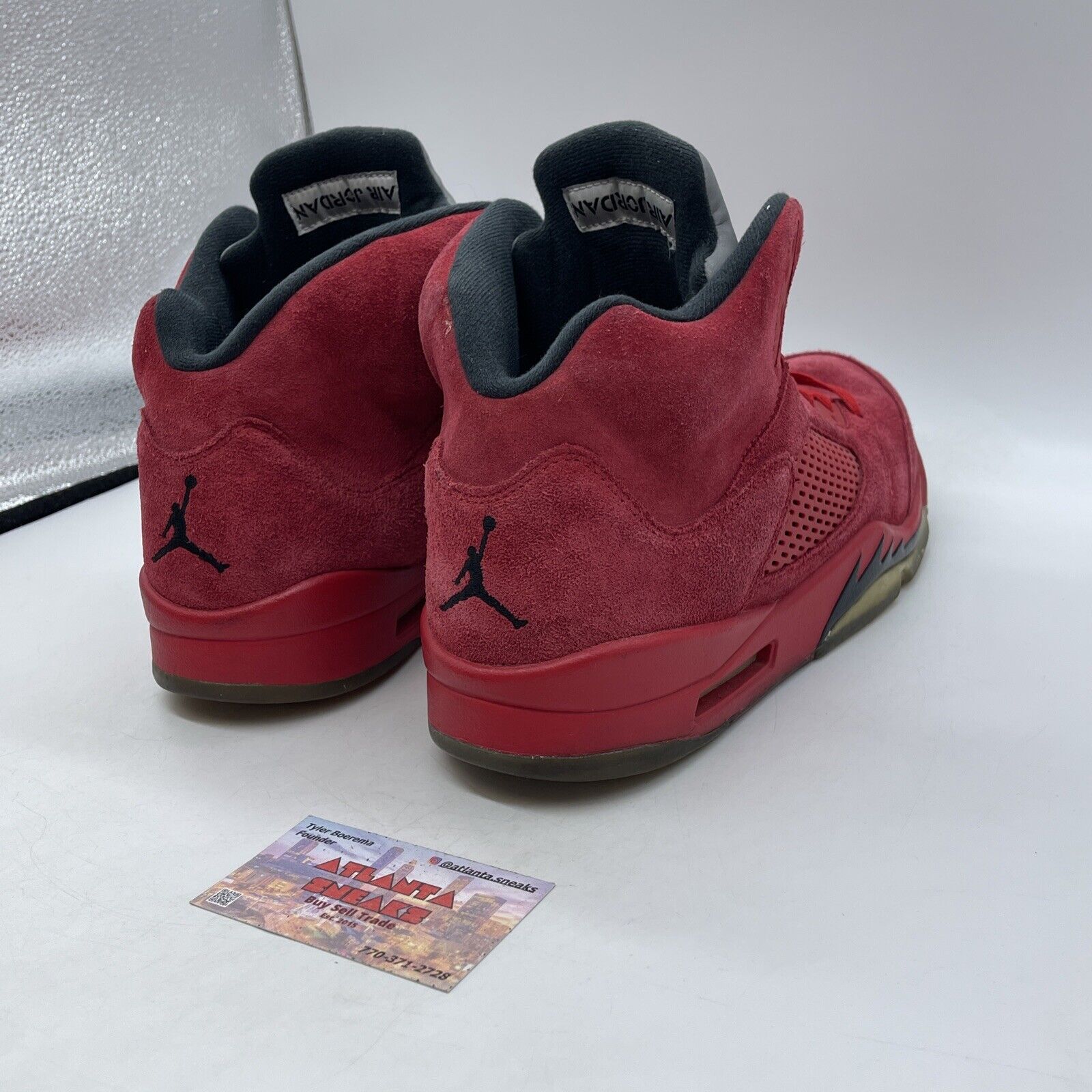 Size 13 - Air Jordan 5 Retro Red Suede Black Leather (136027-602)