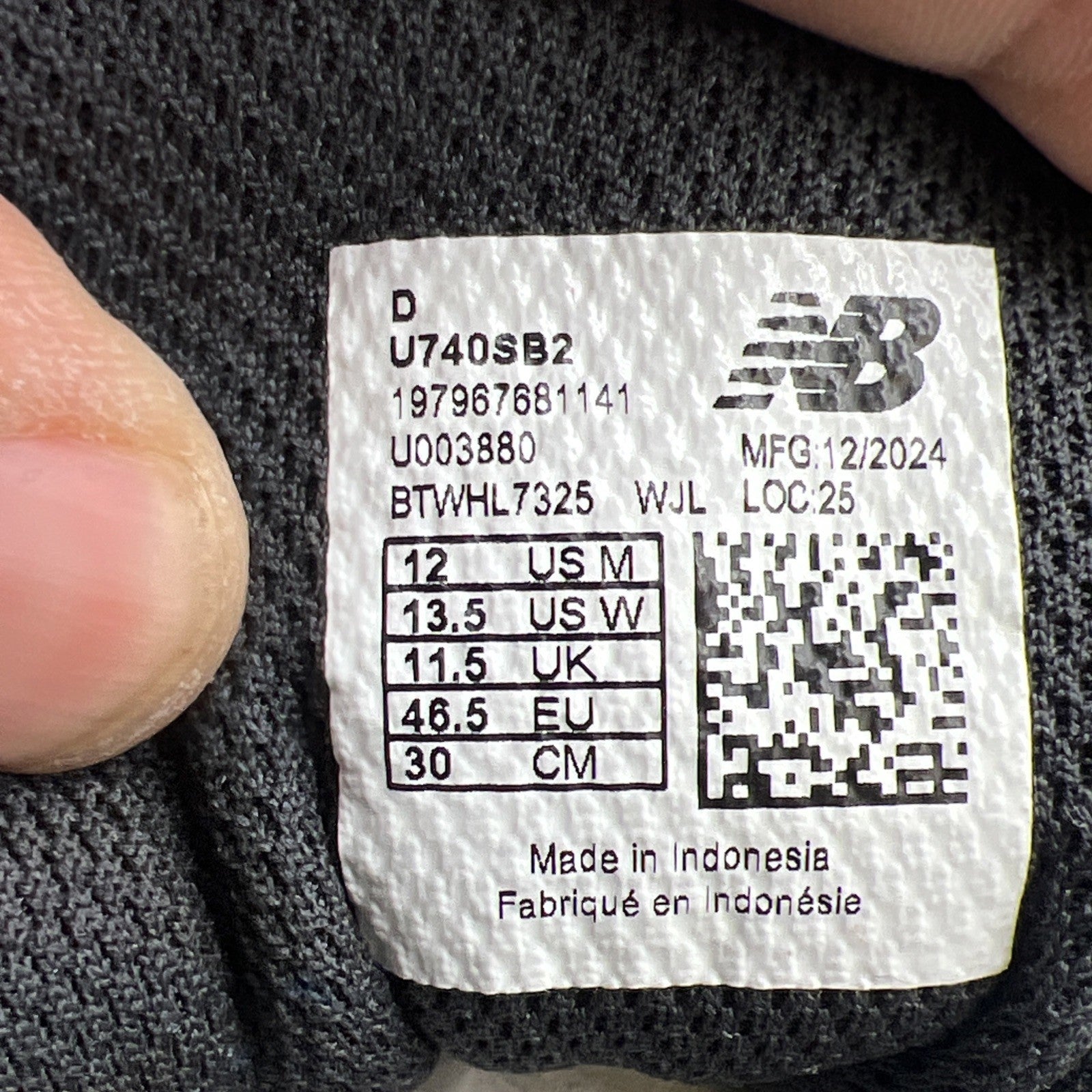 Size 12 - New Balance 740 Slate Silver Blue Grey Black White (U740SB2)