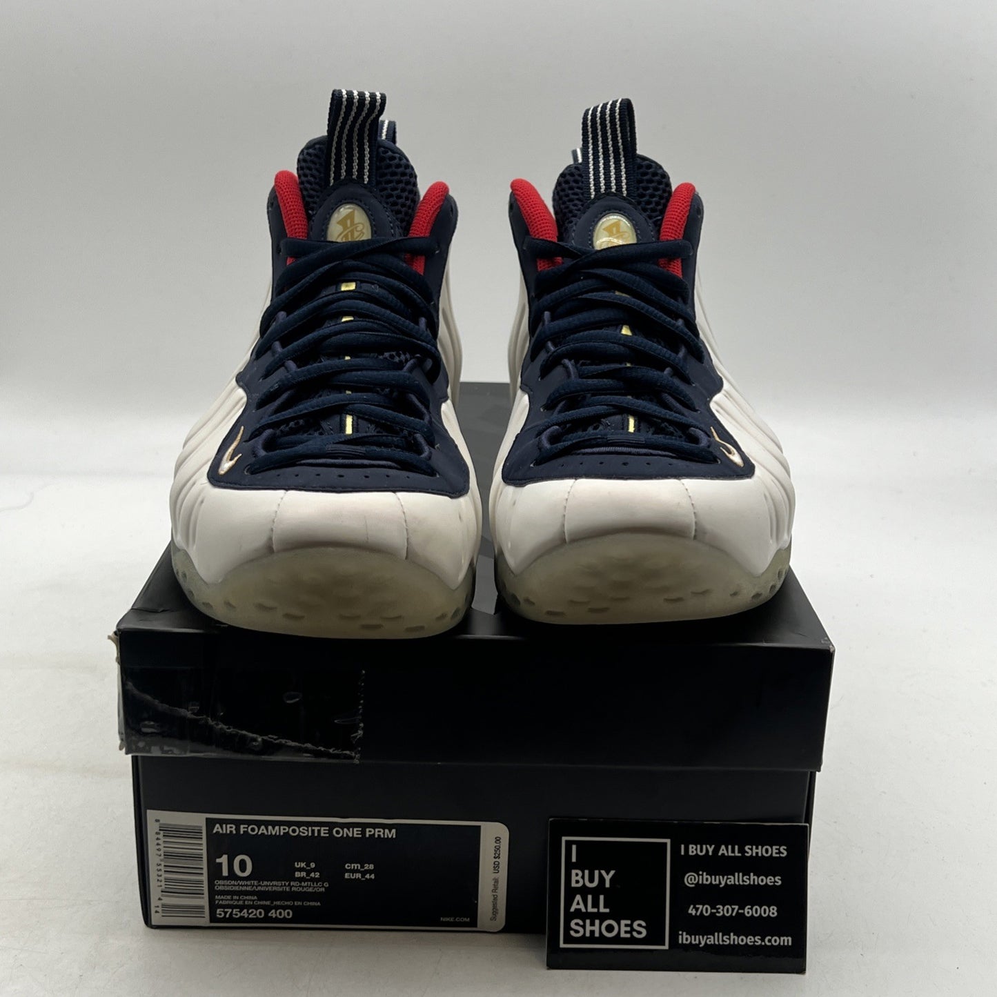 Size 10 - Nike Air Foamposite One PRM Olympic (575420-400)
