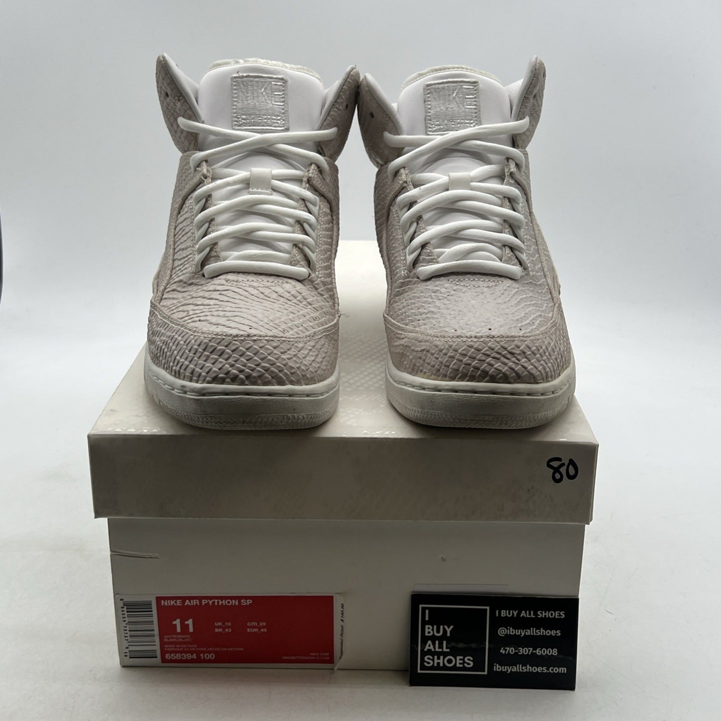 Size 11 - Nike Air Python White (658394-100)