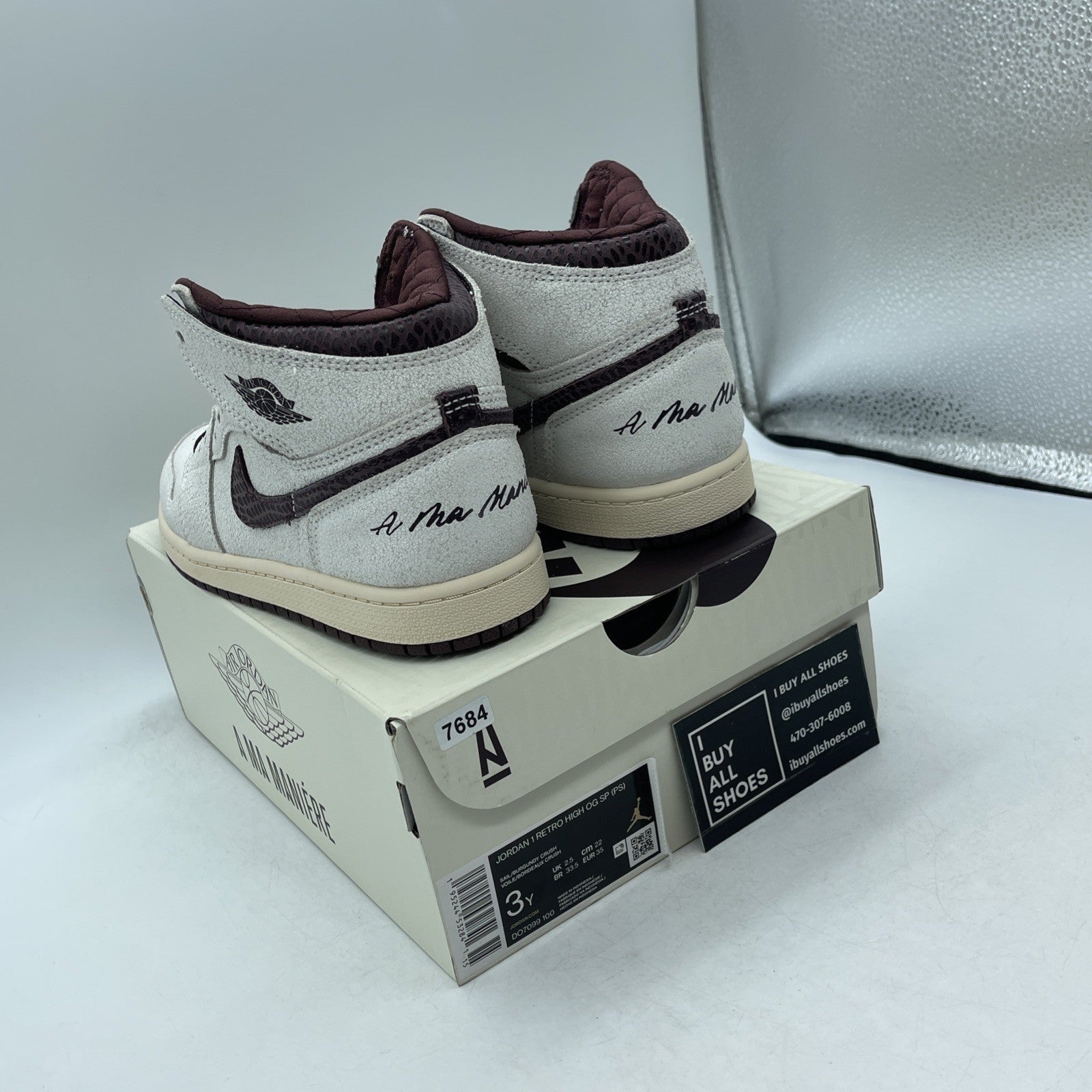 Size 3Y - Air Jordan 1 OG x A Ma Maniere High Airness (DO7099-100)