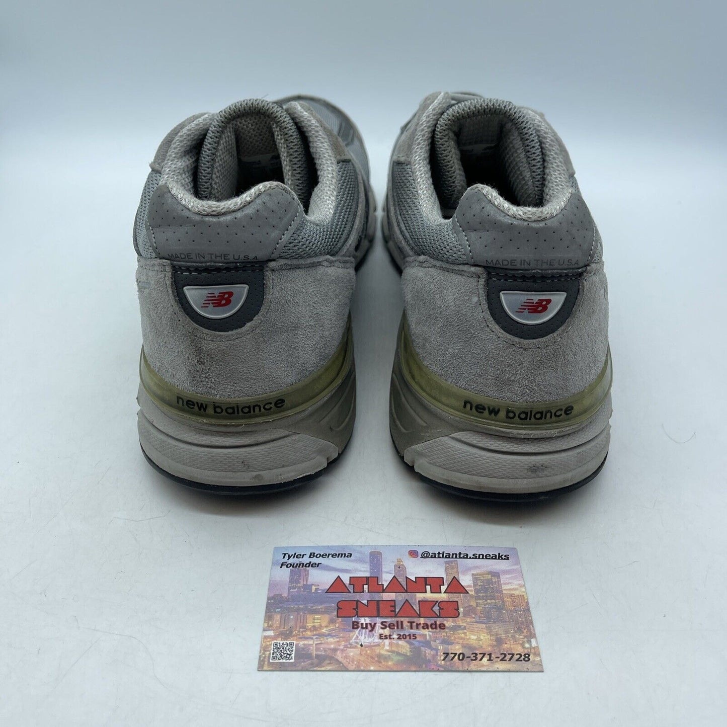 Size 12W - New Balance 990v4 Made in USA Grey Silver Red Suede (W990GL4)