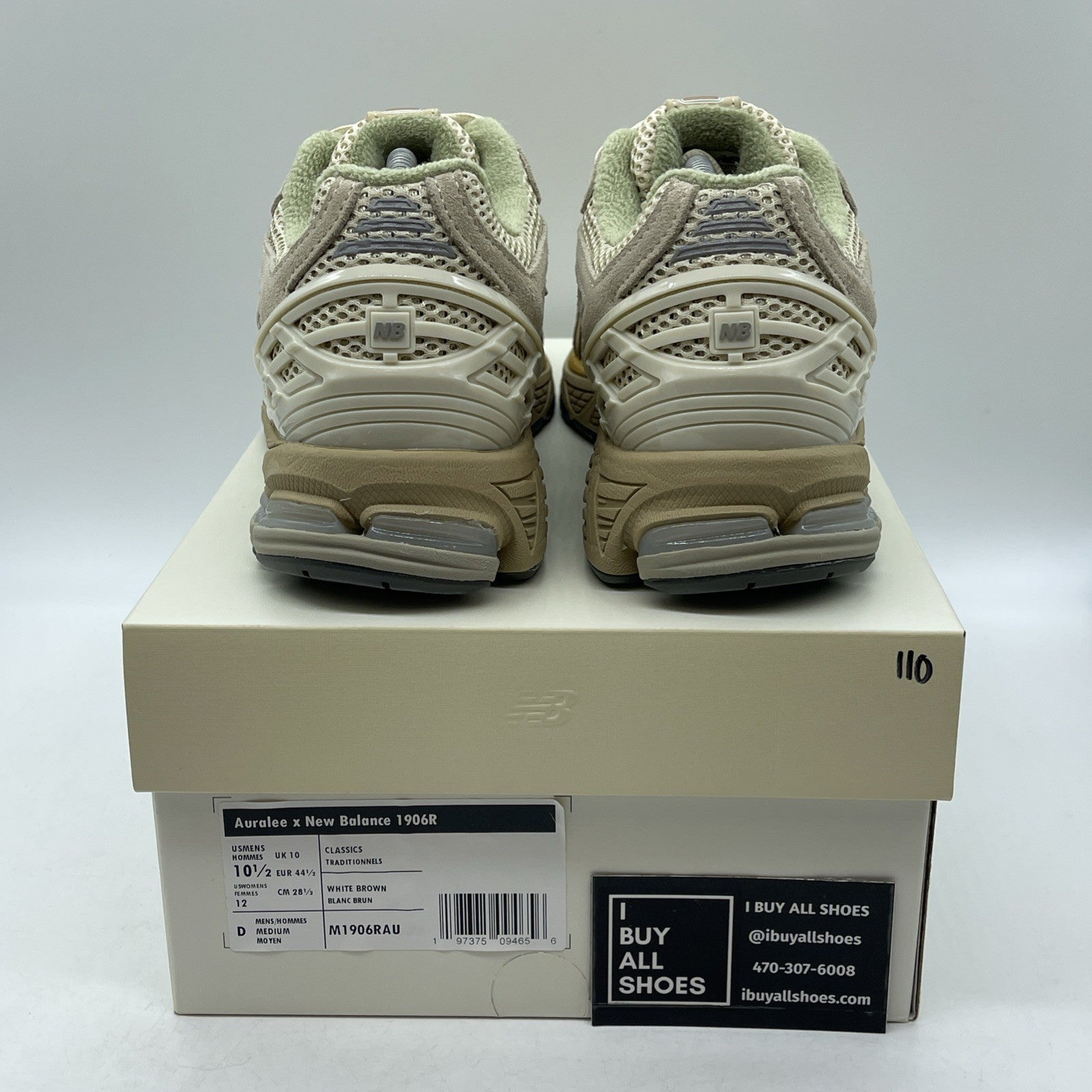 Size 10.5 - New Balance AURALEE x 1906R Bone White Brown Suede (M1906RAU)