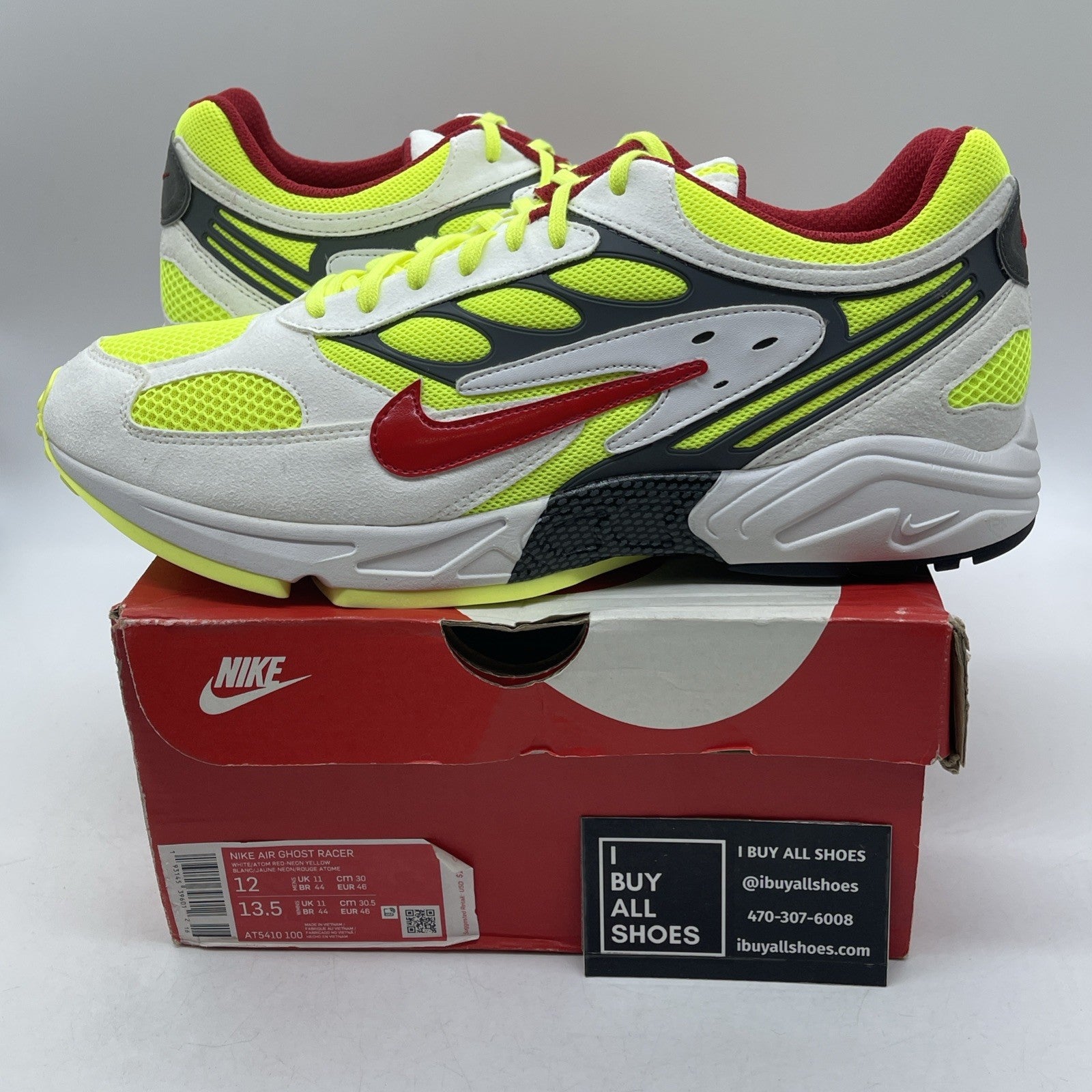 Size 12 - Nike Air Ghost Racer Retro Neon Yellow (AT5410-100)