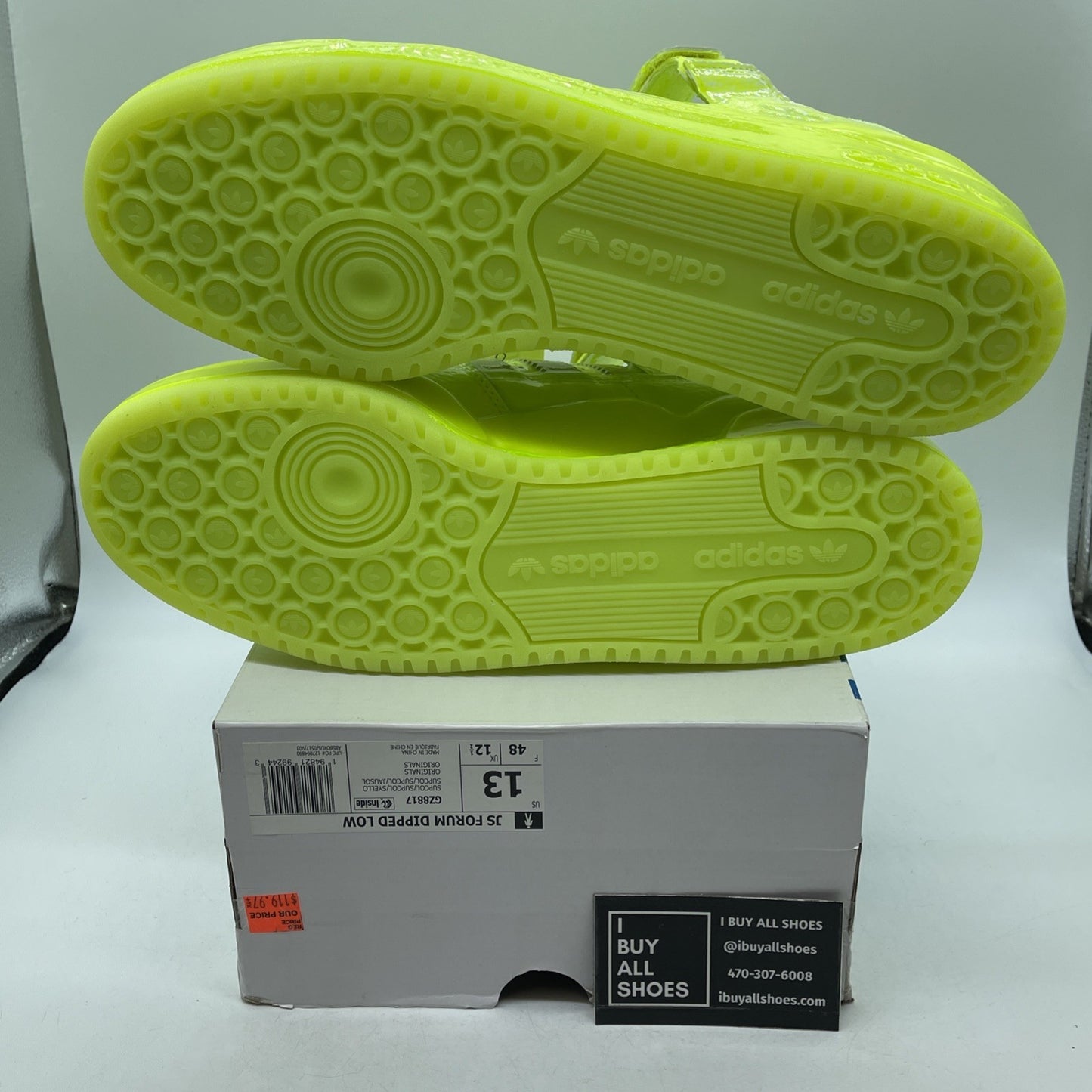 Size 13 - Adidas Jeremy Scott x Forum Low Dipped Yellow Fluorescent (GZ8817)