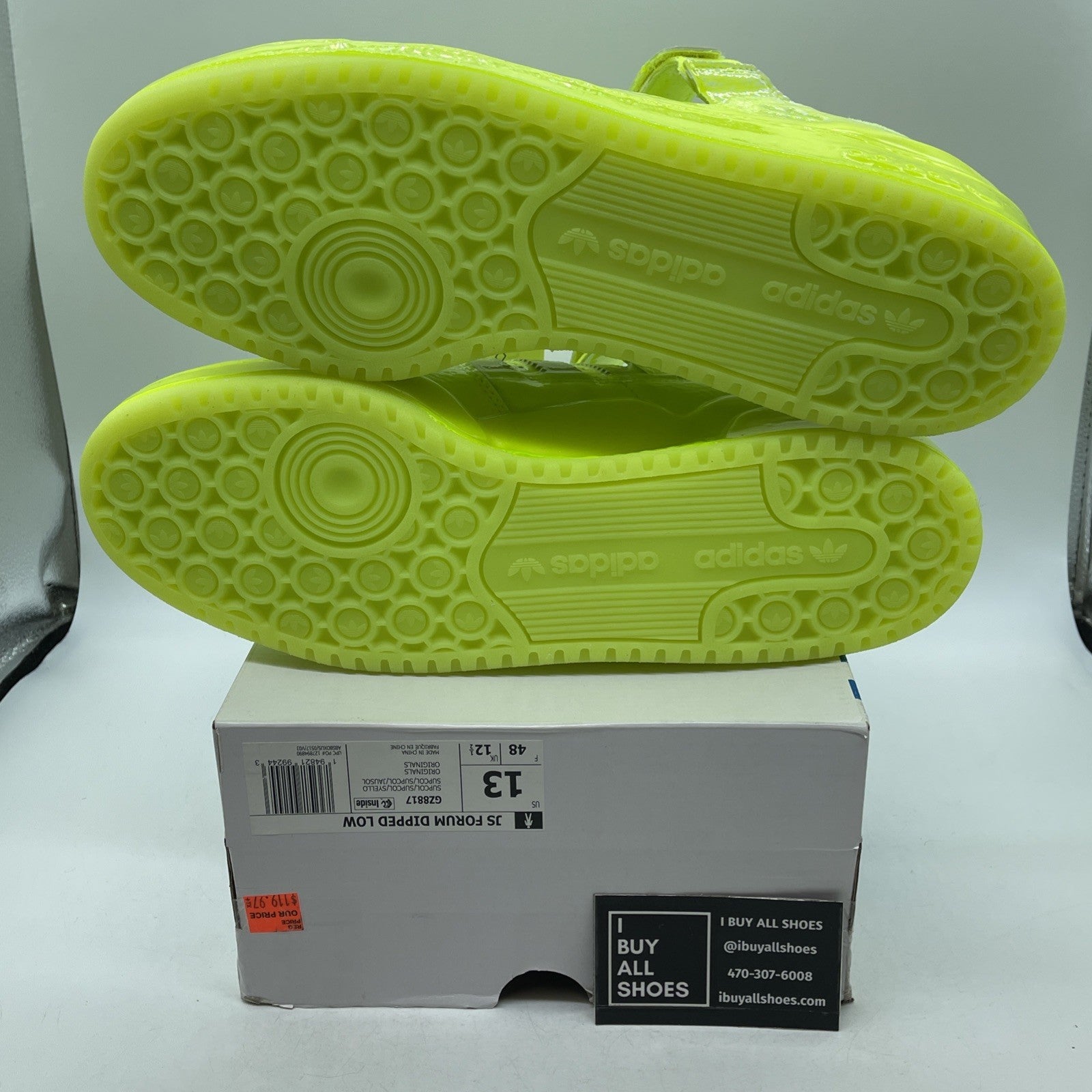 Size 13 - Adidas Jeremy Scott x Forum Low Dipped Yellow Fluorescent (GZ8817)