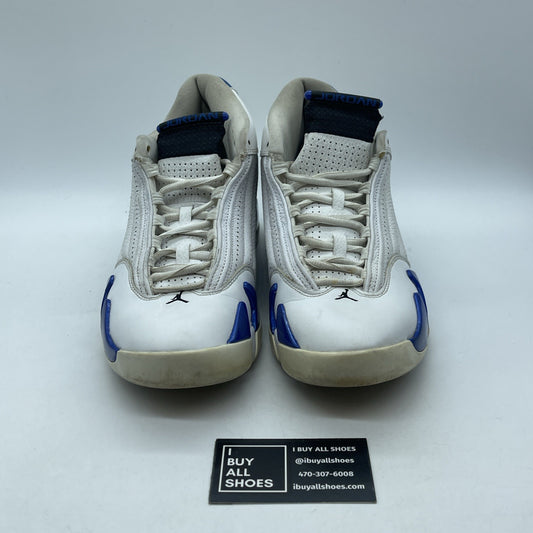 Size 9.5 - Air Jordan 14 Retro Hyper Royal Blue White Leather (487471-104)