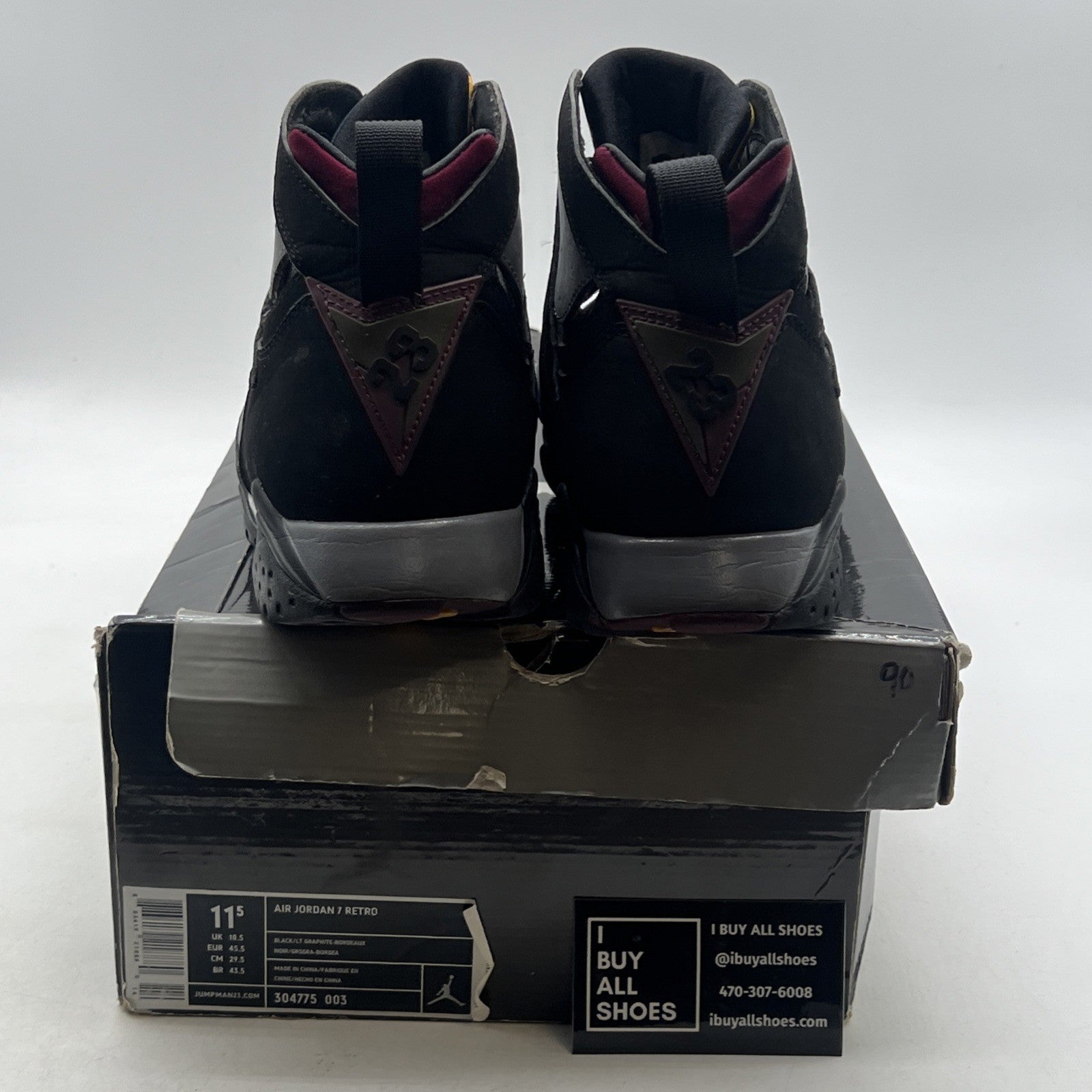 Size 11.5 - Air Jordan 7 Retro 2011 Bordeaux (304775-003)