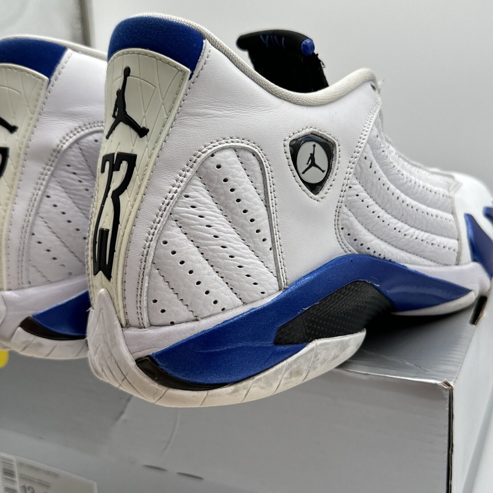 Size 12 - Jordan 14 Retro Hyper Royal 2020 White Leather Blue Royal OG All