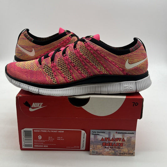 Size 9 - Nike Free Flyknit NSW Pink Flash (599459-600)