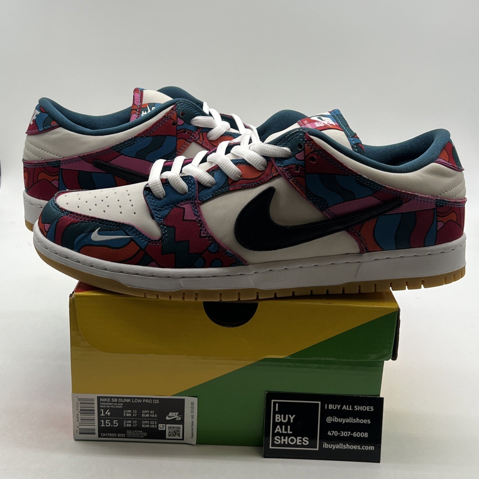 Size 14 - Nike Dunk Low Pro SB x Parra Abstract Art 2021 (DH7695-600)