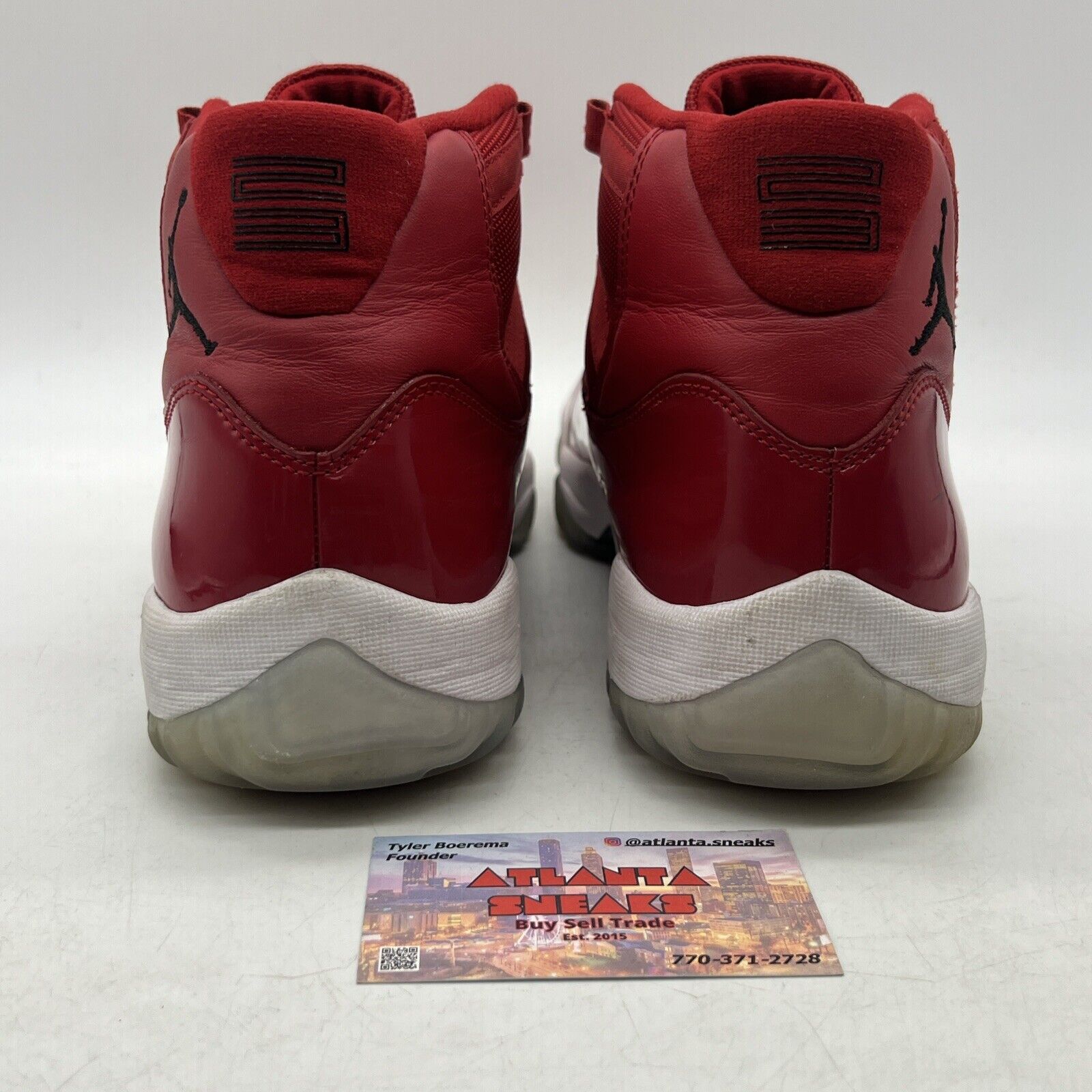 Size 11 - Jordan 11 Retro High Win Like '96 Red White Leather (378037-623)