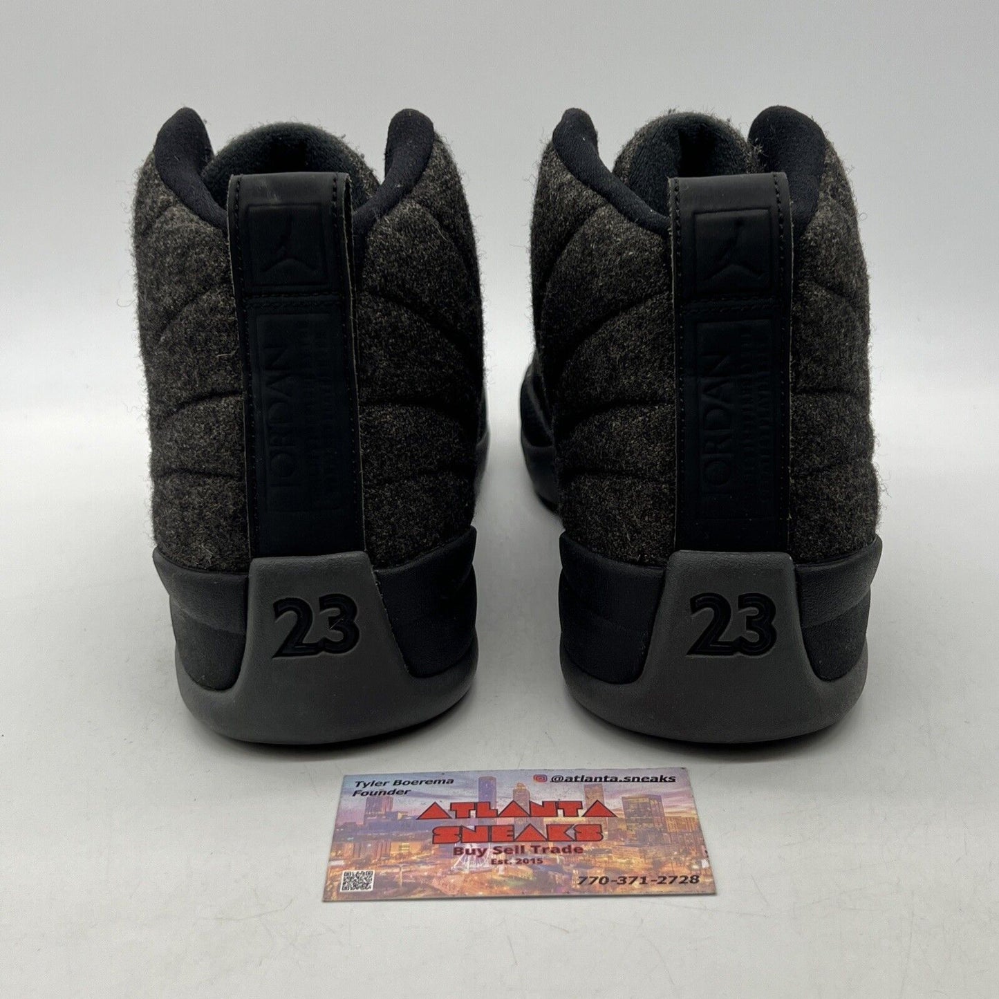 Size 10 - Air Jordan 12 Retro Wool Black Grey (852627-003)