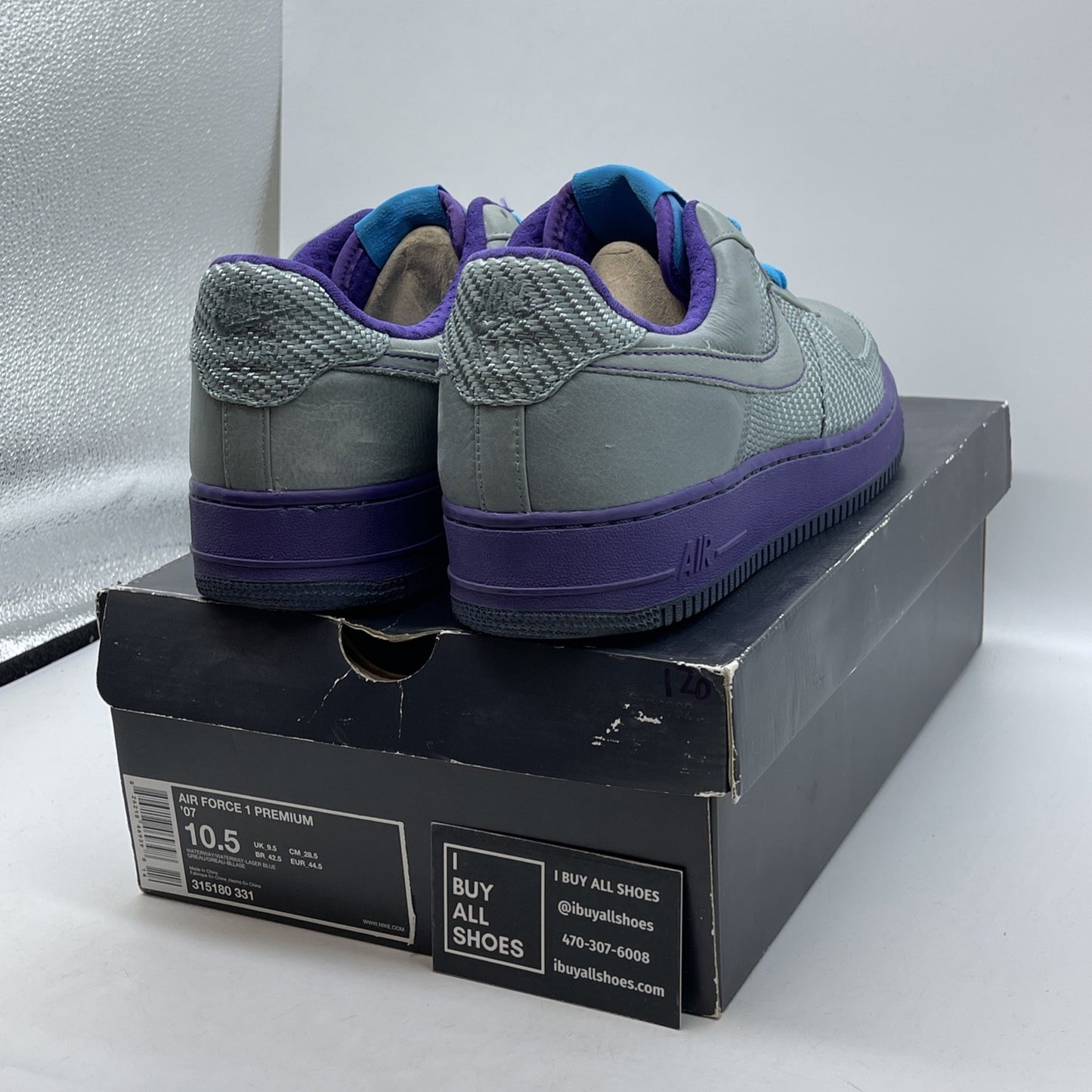 Size 10.5 - Nike Air Force 1 Premium 07 Japan Grey Suede Leather (315180-331)