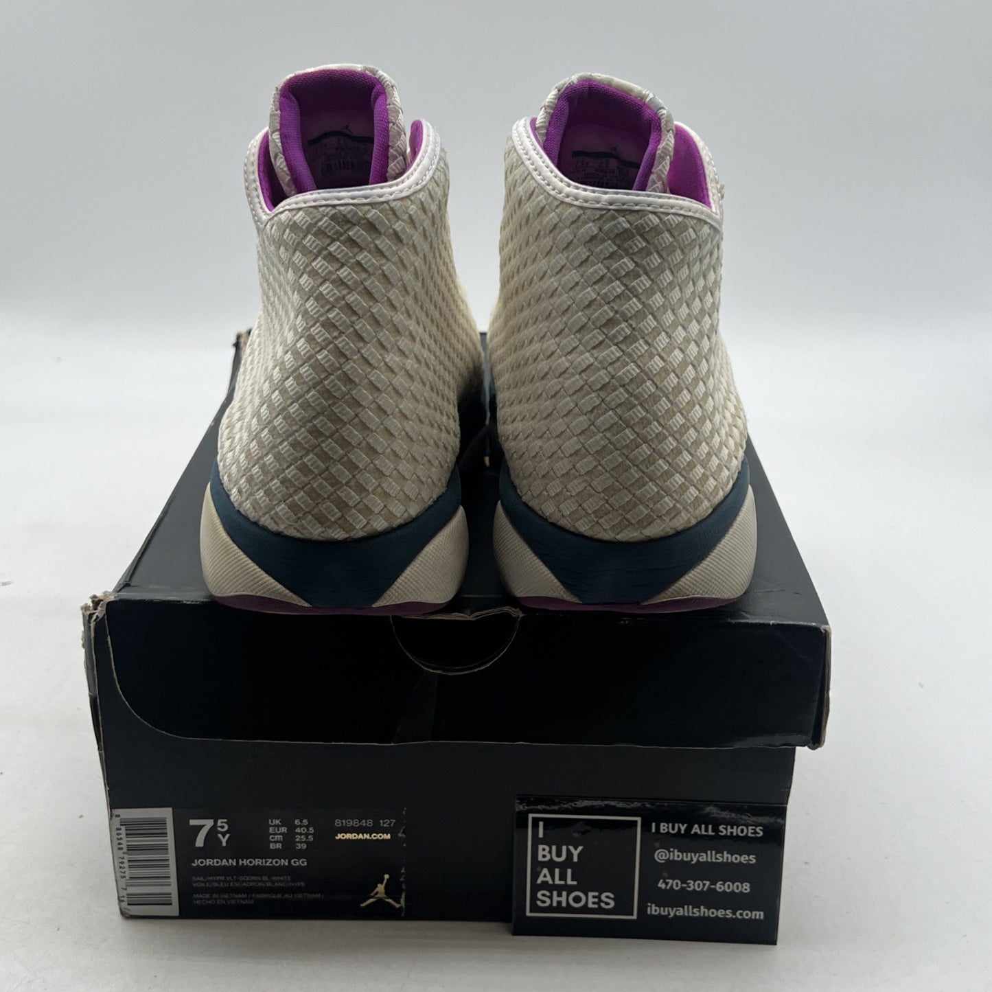 Size 7.5 - Air Jordan Horizon GG Sail/Hyper Youth Basketball Shoes (819848-127)