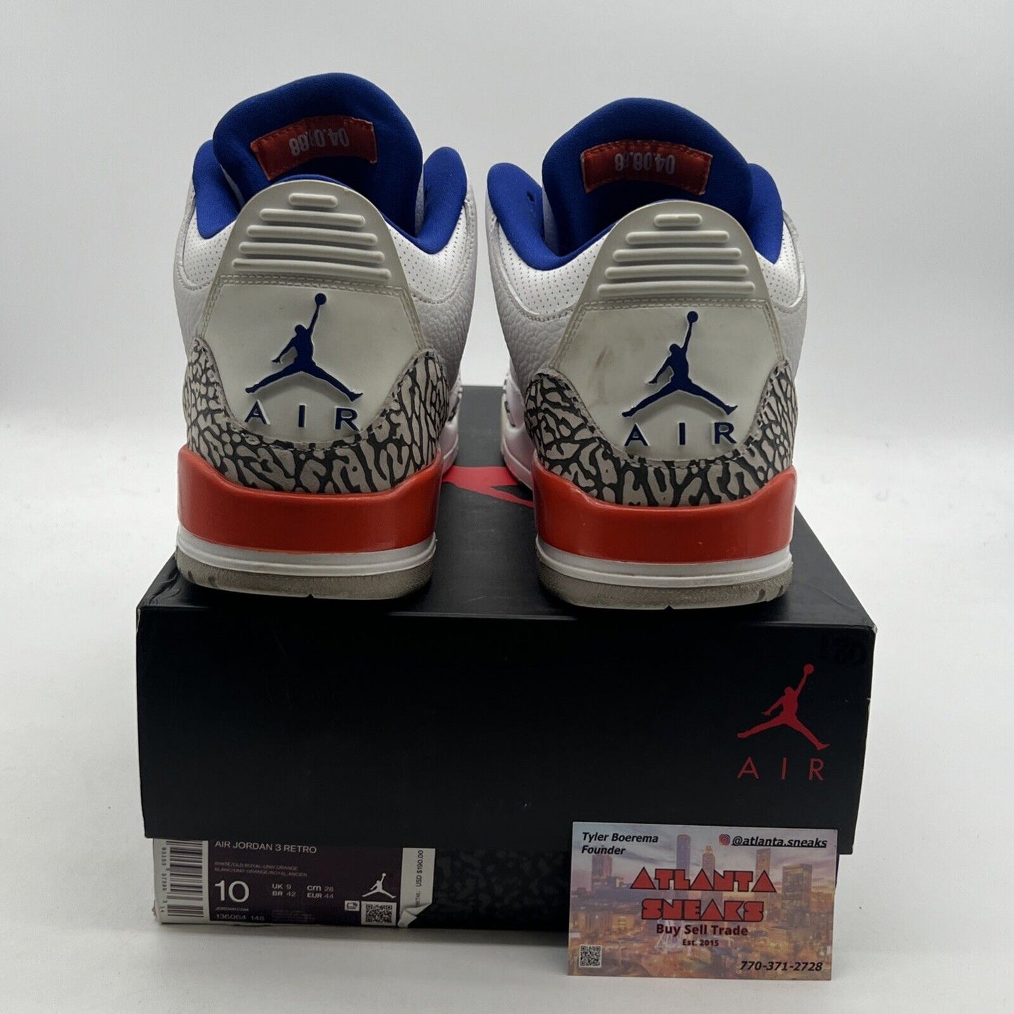 Size 10 - Air Jordan 3 Retro Knicks (136064-148)