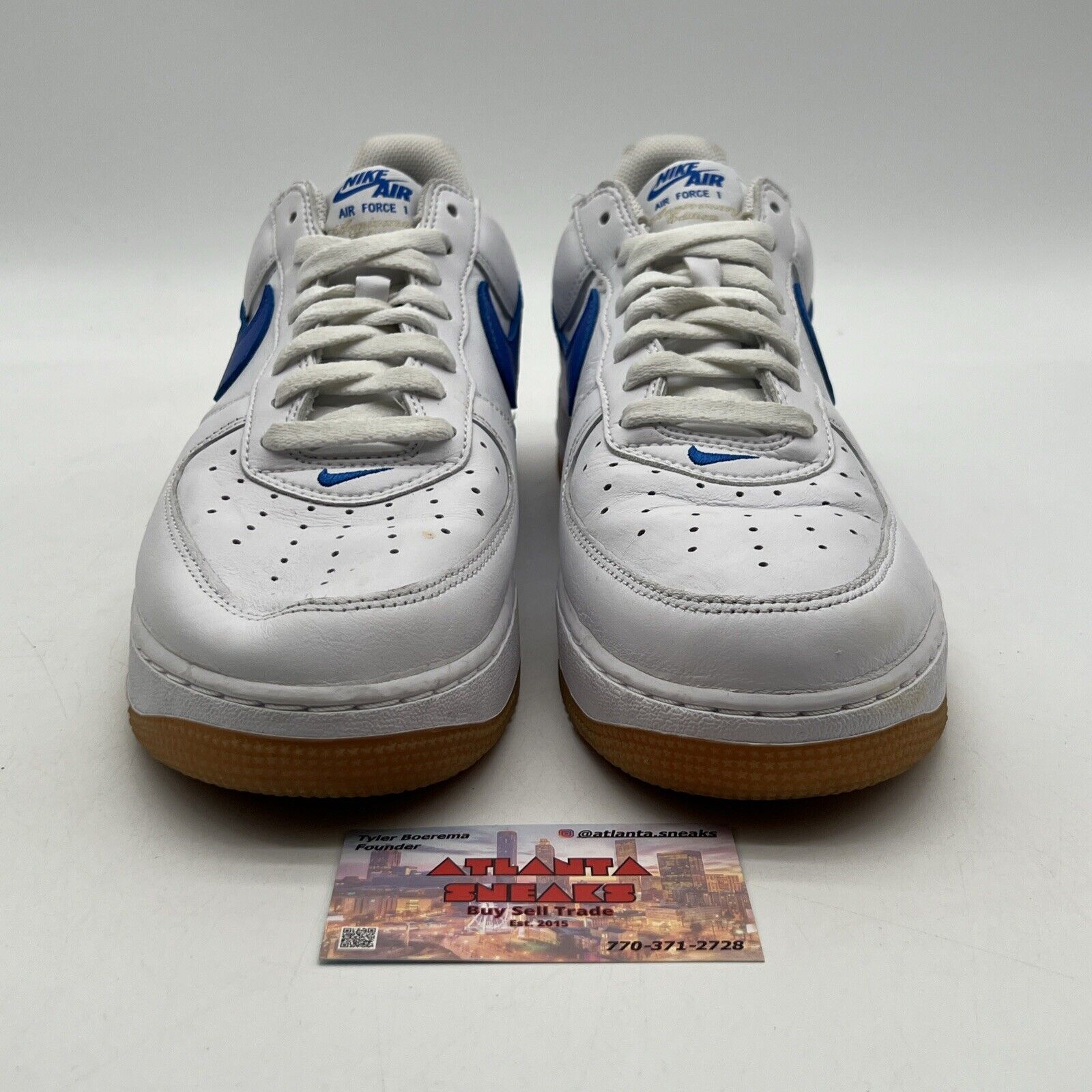 Size 11- Nike Air Force 1 Low Color of the Month - White Royal Blue (DJ3911-101)