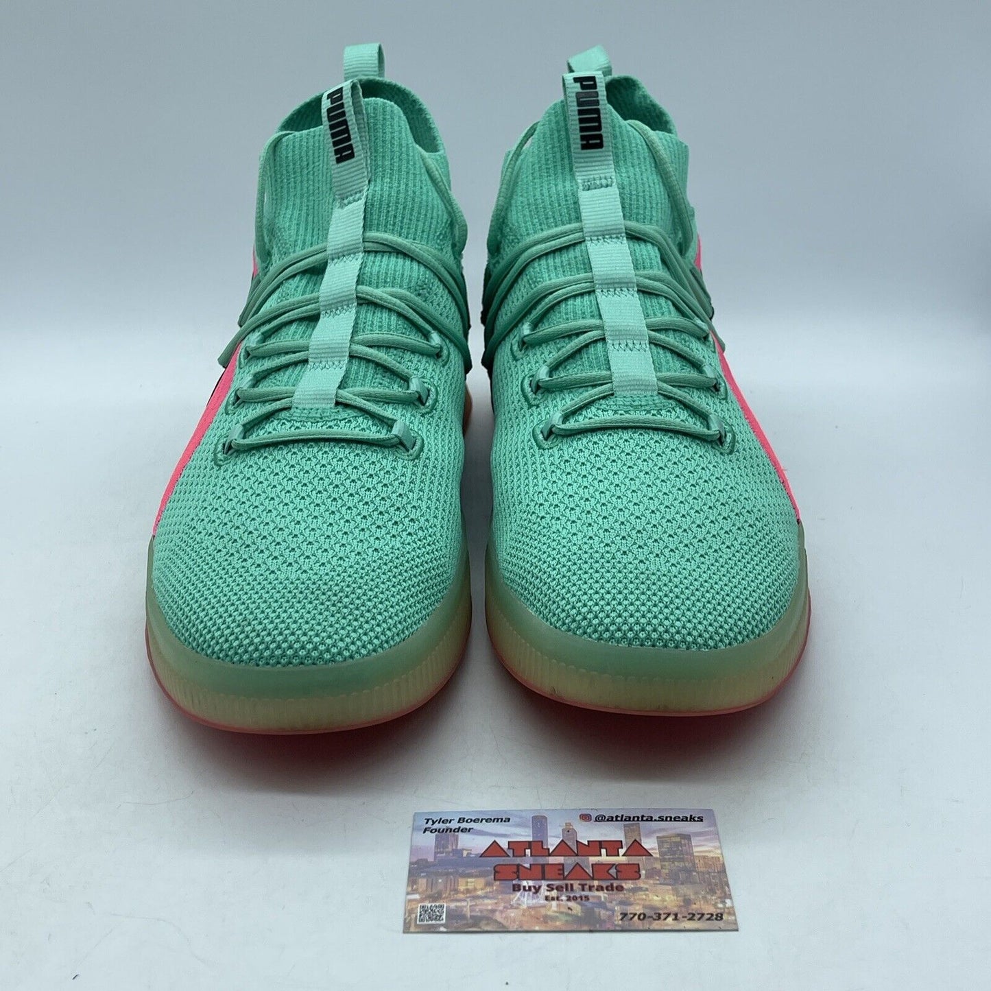 Size 13 - PUMA Clyde Court Ocean Drive Blue Pink black Suede Leather (19171501)
