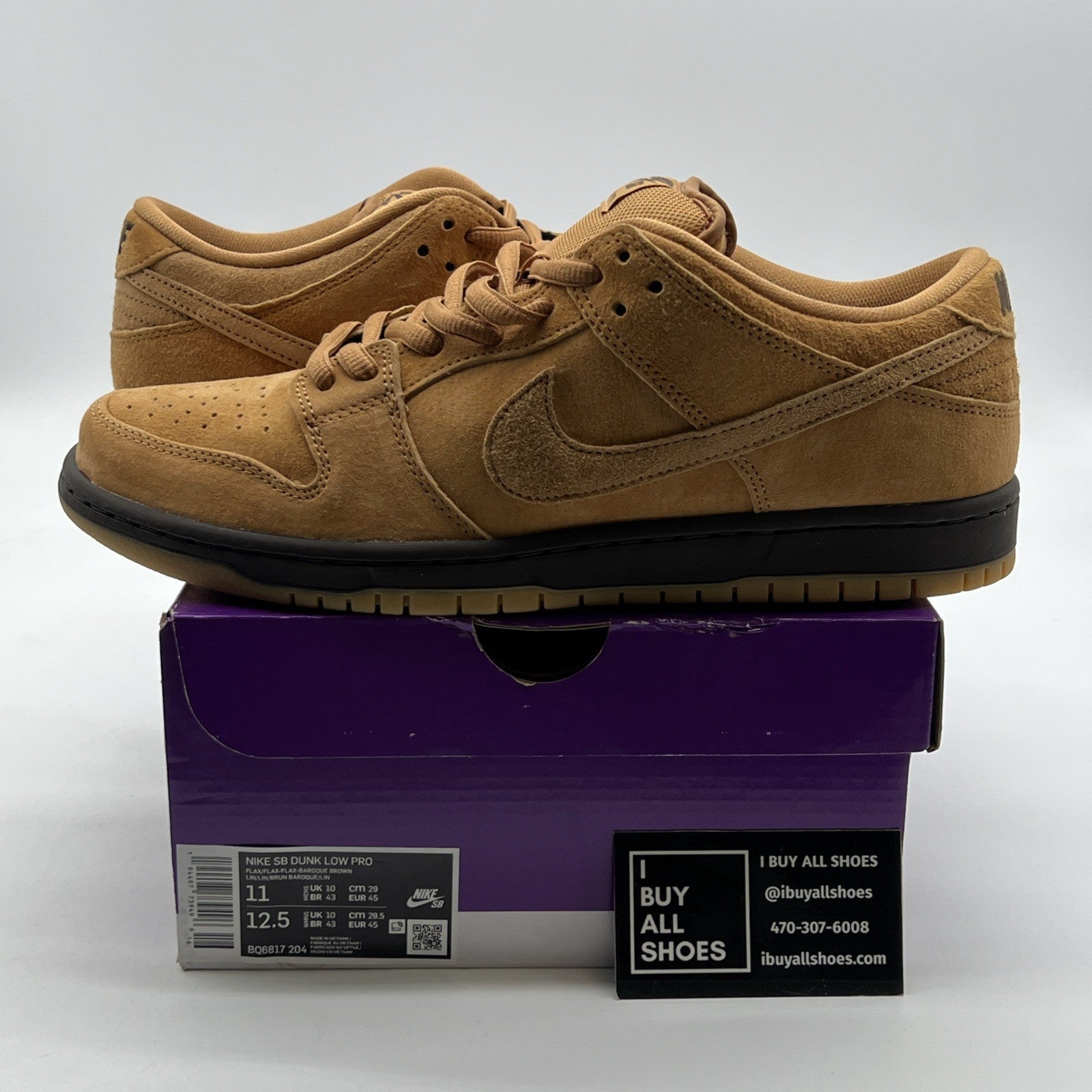 Size 11 - Nike Dunk Pro SB Low Wheat Mocha (BQ6817-204)