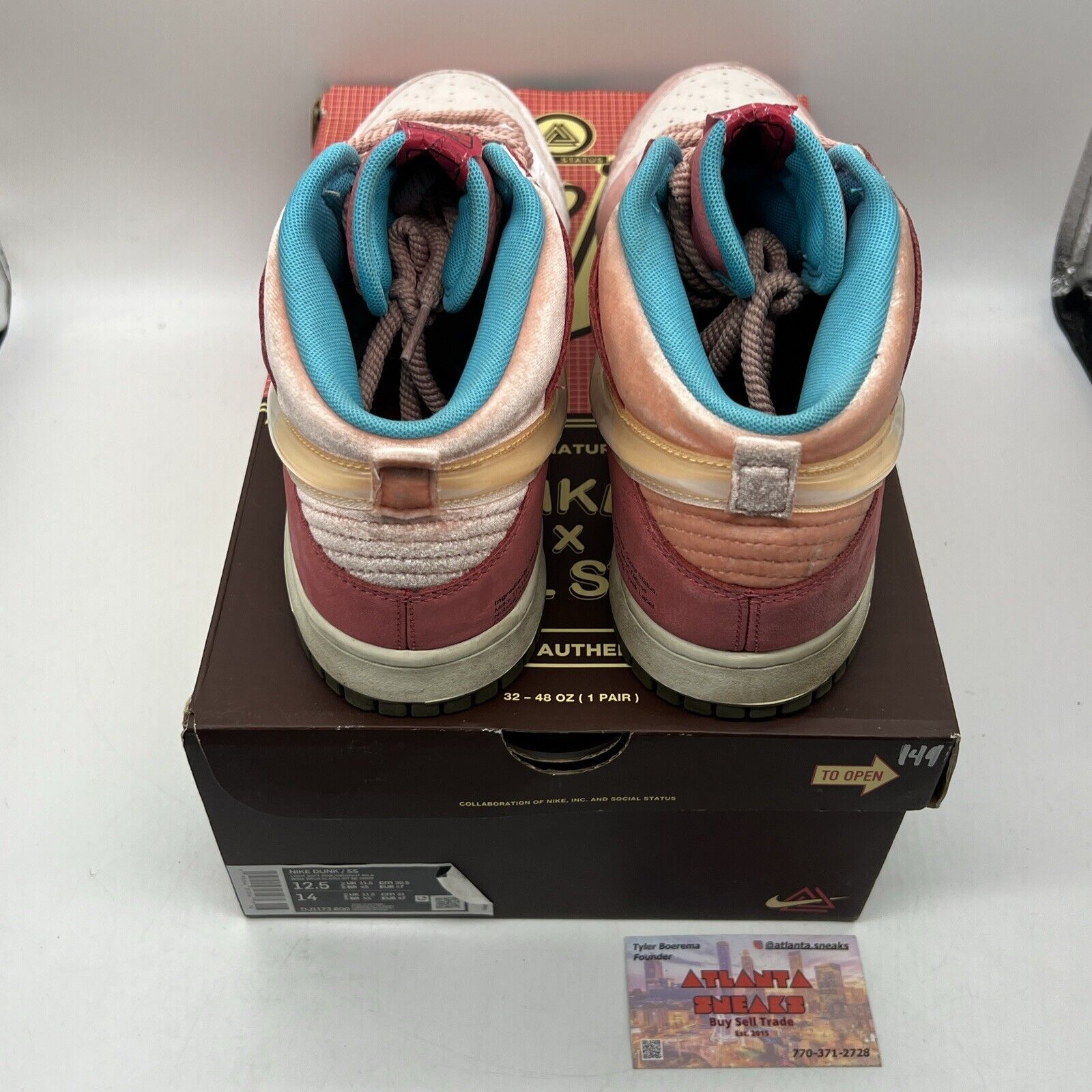 Size 12.5 - Nike Social Status x Dunk Mid Strawberry Milk (DJ1173-600)