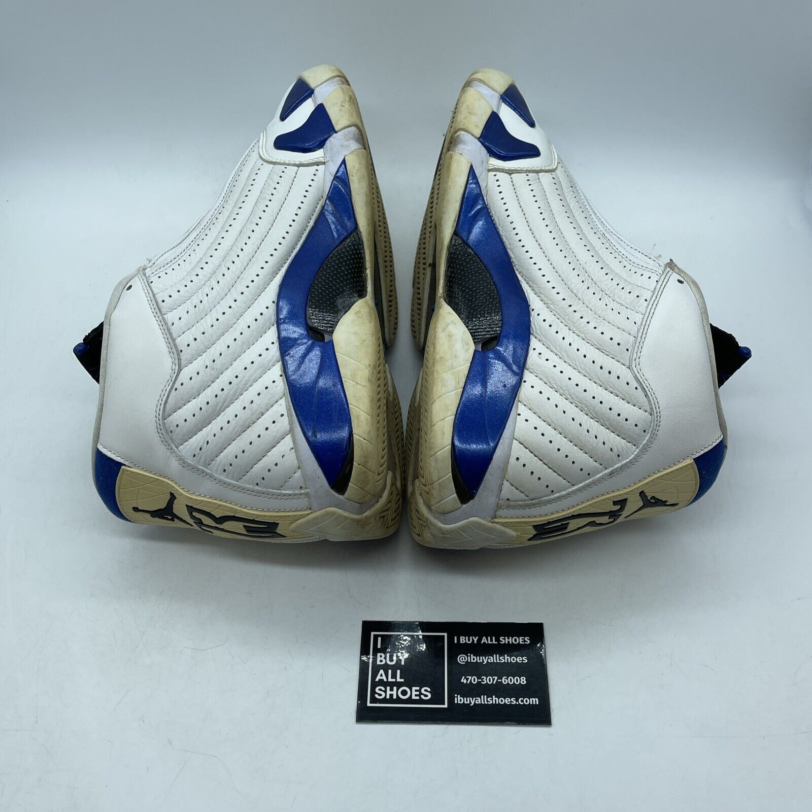 Size 12 - Air Jordan 14 Retro Hyper Royal Blue White Leather (487471-104)