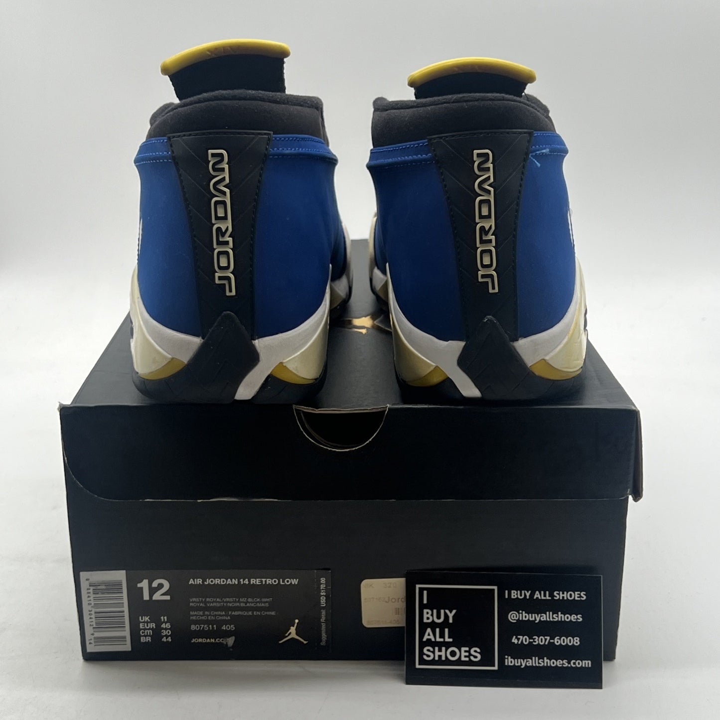 Size 12 - Air Jordan 14 Retro 2015 Low Laney (807511-405)