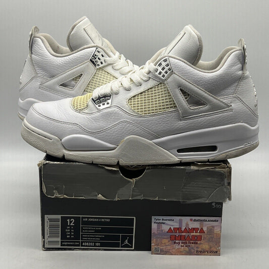 Size 12 - Air Jordan 4 Retro 25th Silver Anniversary