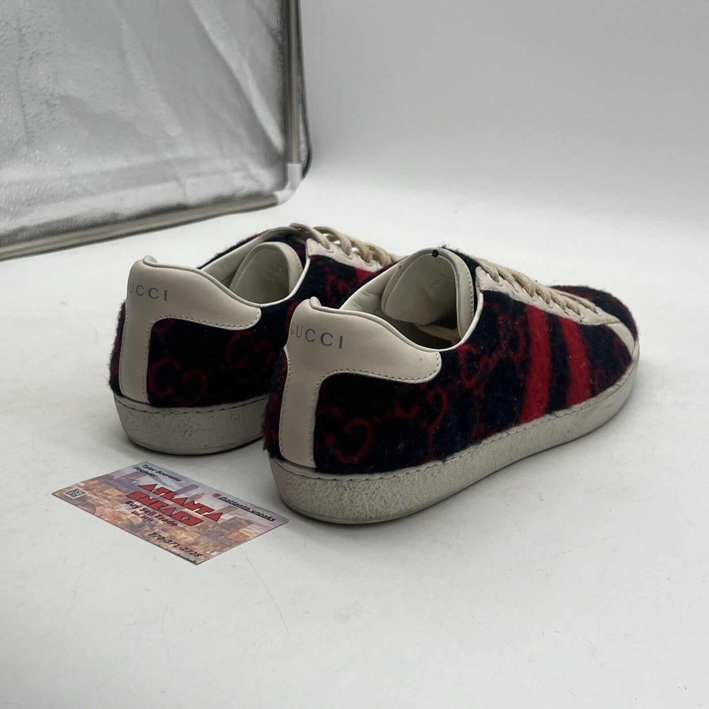 Size 7 - GUCCI GG TERRY CLOTH MONOGRAM VELVET SNEAKERS