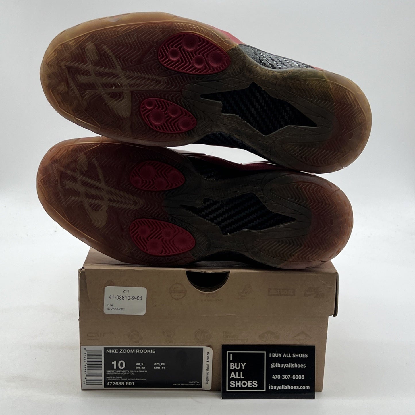 Size 10 - Nike Zoom Rookie Varsity Red (472688-601)