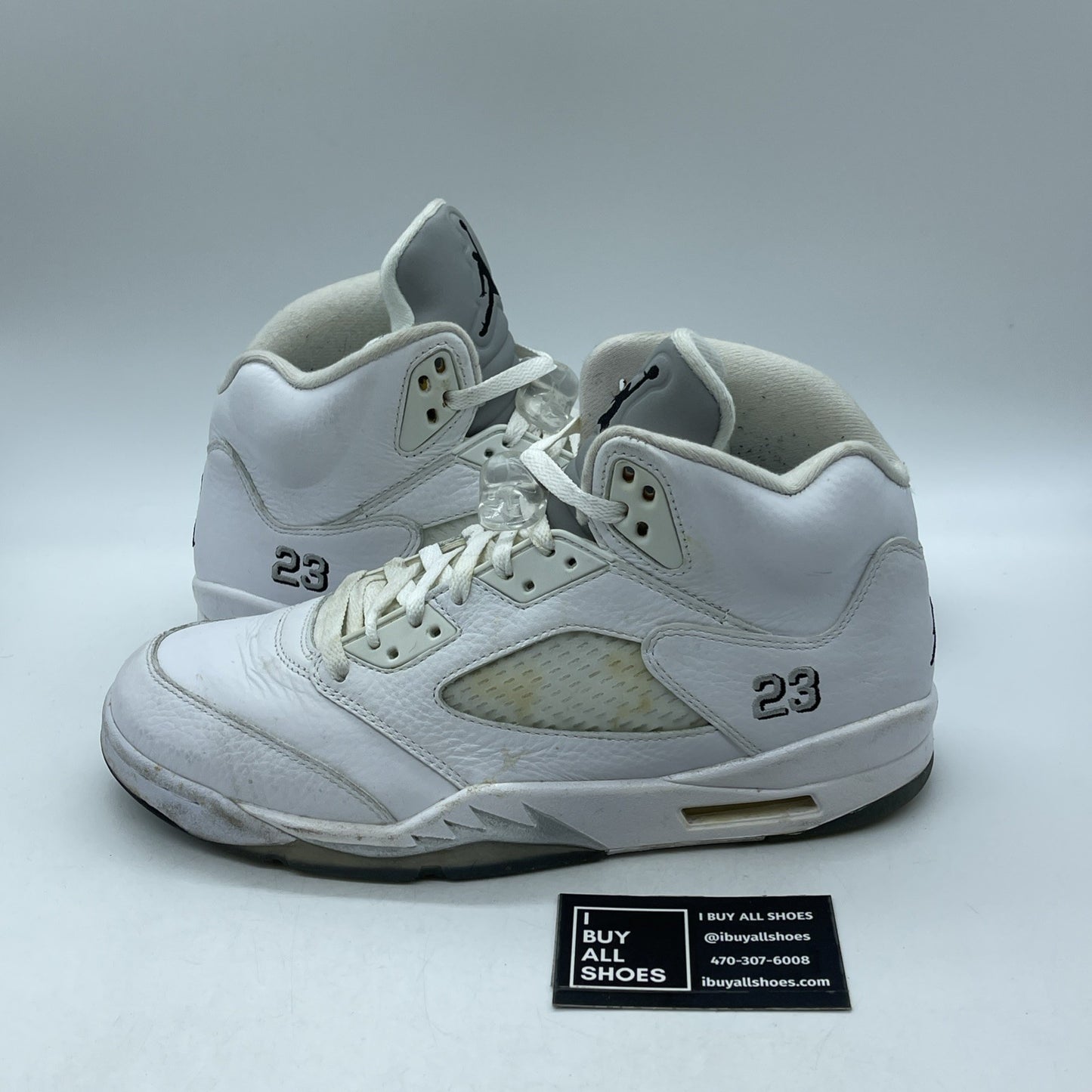 Size 10.5 - Air Jordan 5 Retro 2015 White Metallic (136027-130)