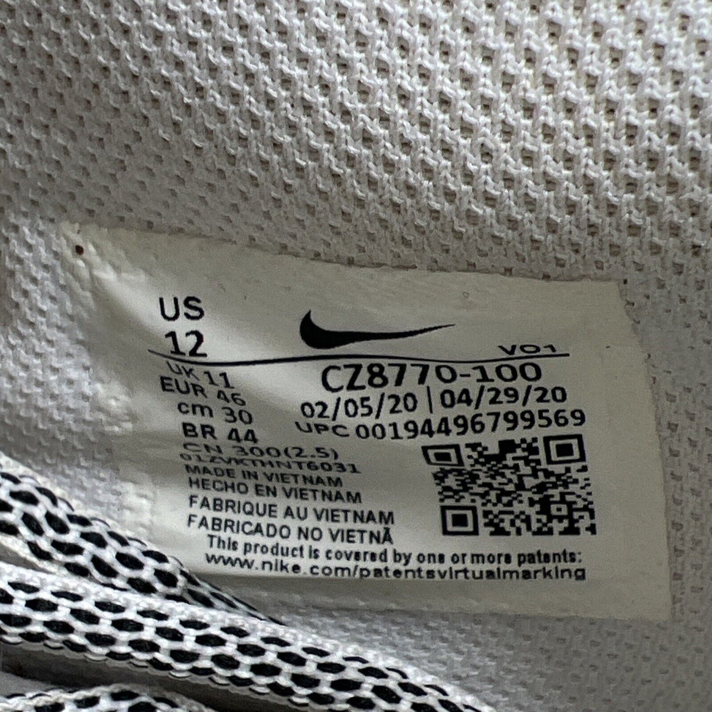 Size 12 - Nike Mamba Fury White Metallic Gold Black (CZ8770-100)
