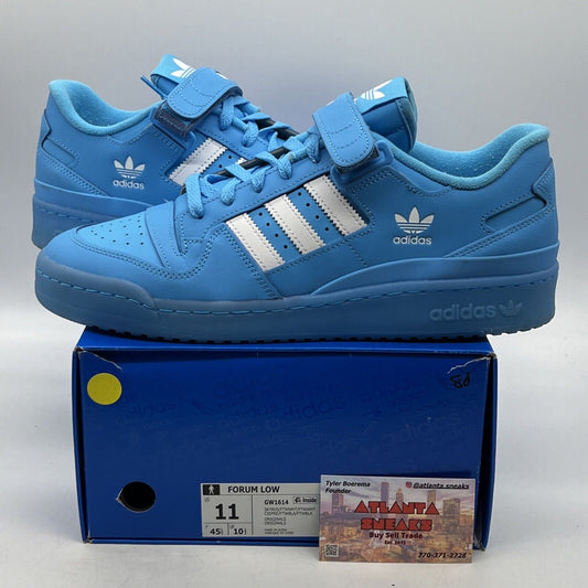 Size 11 - adidas Forum Low Sky Rush Blue White Leather (GW1614)