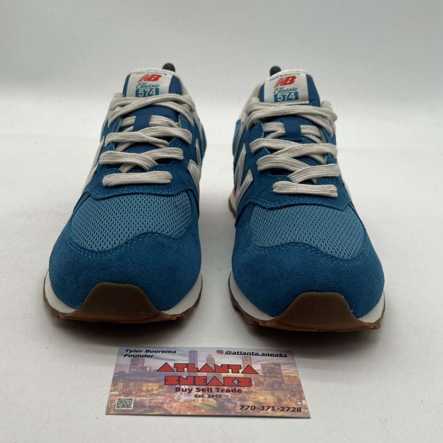 Size 6.5 - New Balance 574 Men's Shoes Natural Indigo-Blue (ML574-HC2)