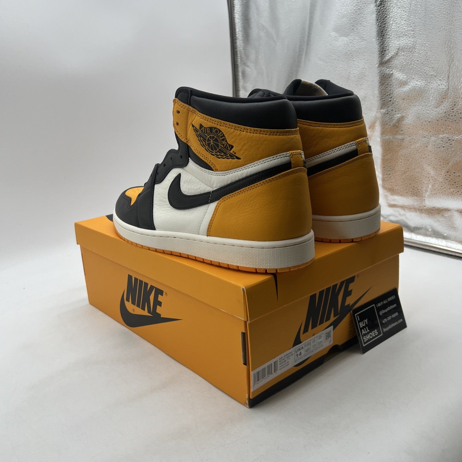 Size 14 - Air Jordan 1 Retro OG High Yellow Toe (555088-711)