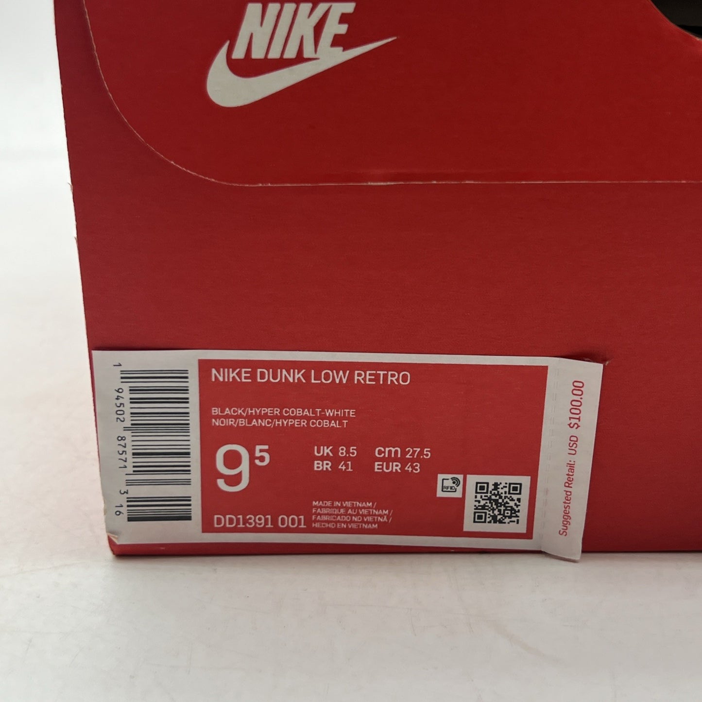 Size 9.5 - Nike Dunk Low Hyper Cobalt (DD1391-001)