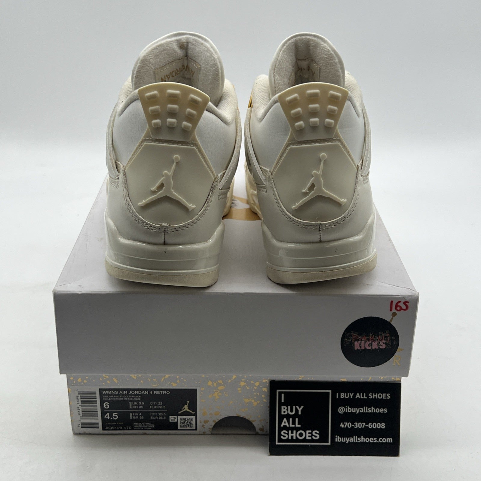 Size 6 - Air Jordan 4 Retro Metallic Gold W (AQ9129-170)