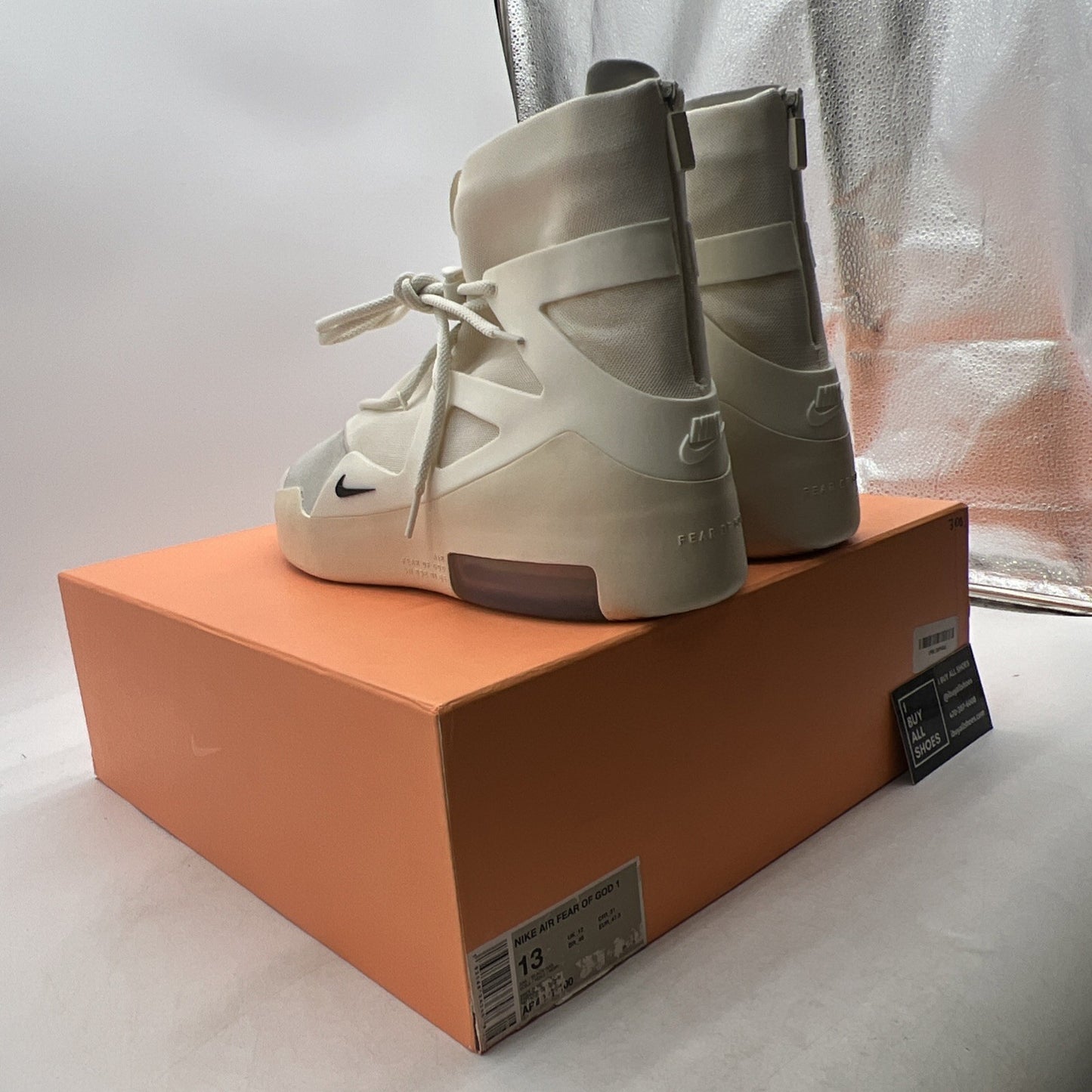 Size 13 - Nike Air Fear Of God 1 Sail (AR4237-100)