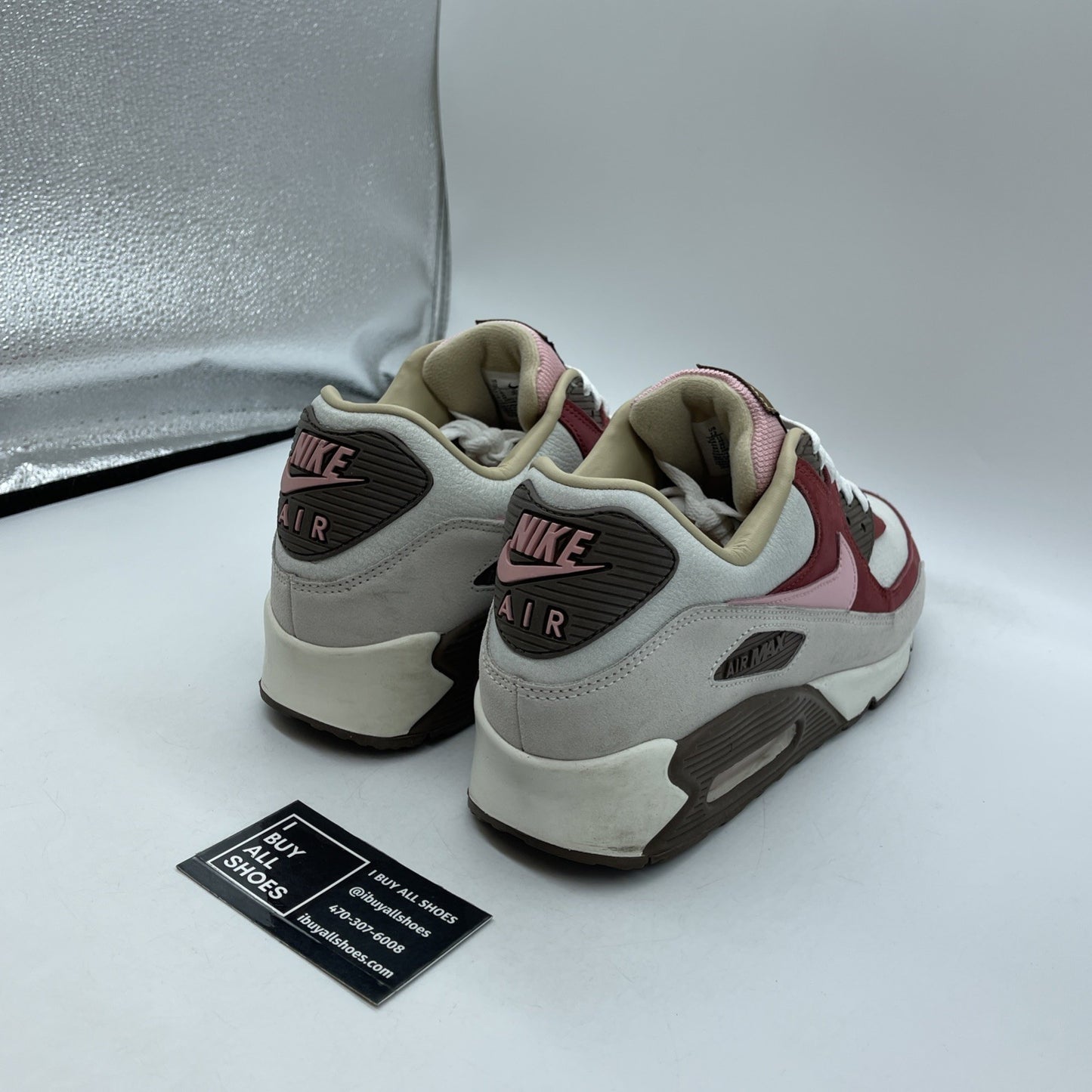 Size 12 - Nike DQM x Air Max 90 2021 Bacon Red Brown Suede Leather (CU1816-100)