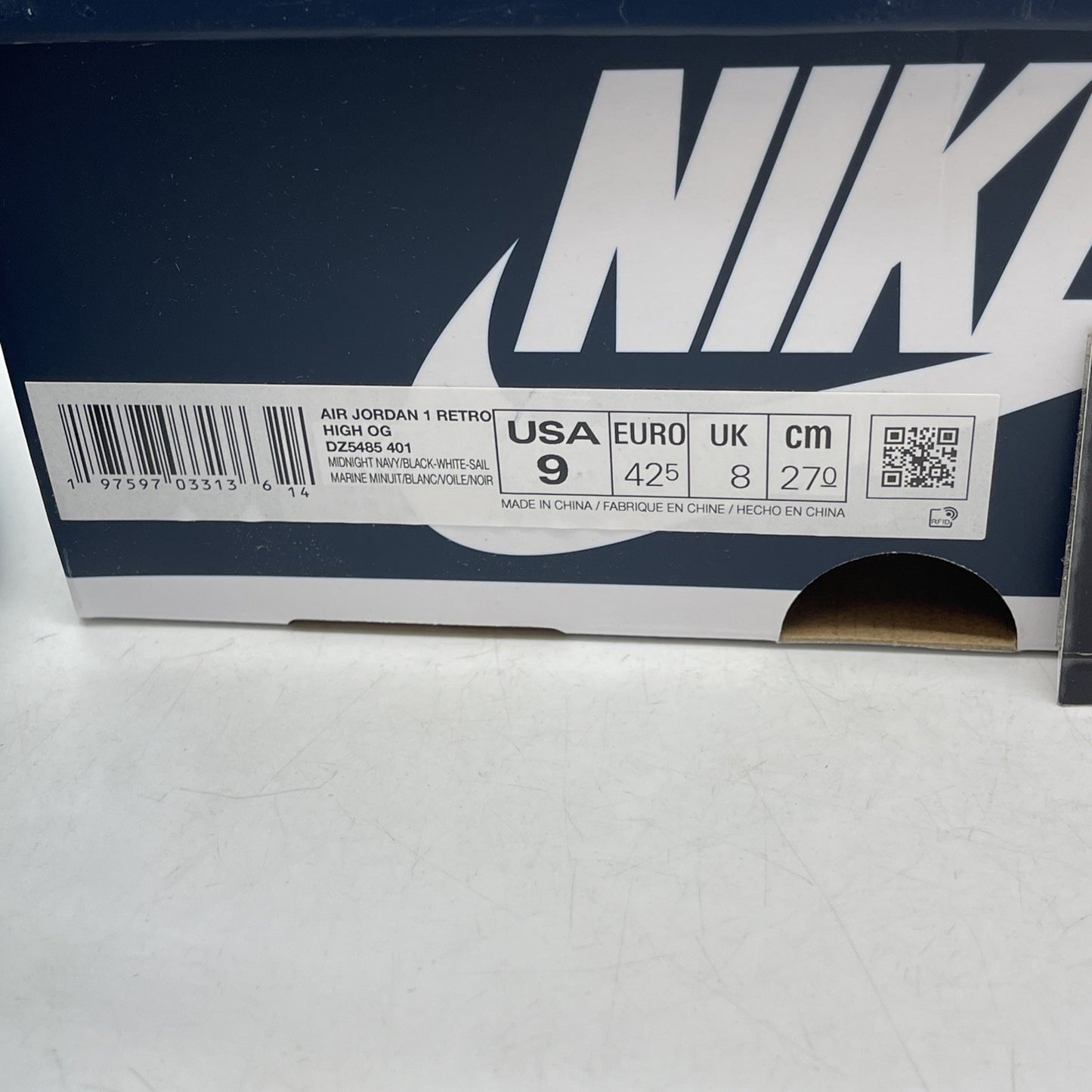 Size 9 - Air Jordan 1 Retro OG High Midnight Navy (DZ5485-401)