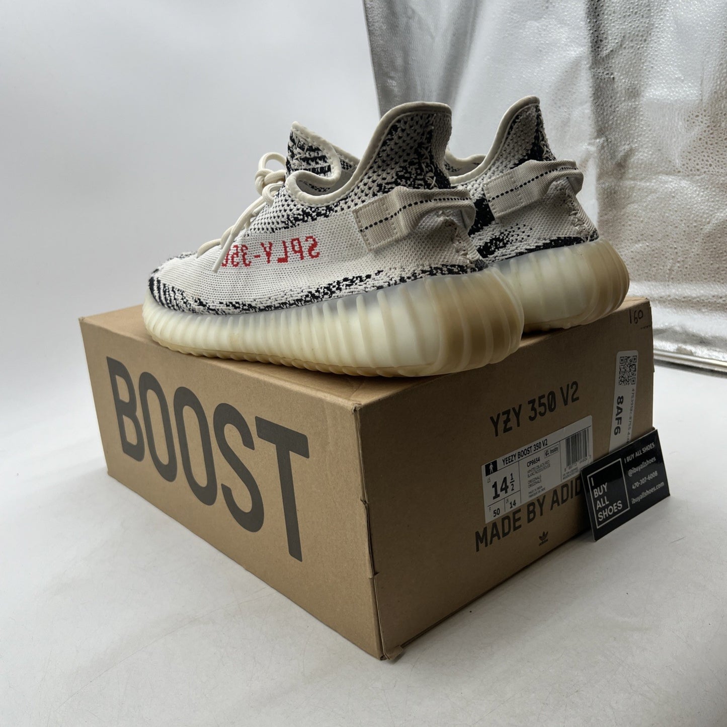Size 14.5 - adidas Yeezy Boost 350 V2 Low Zebra (CP9654)
