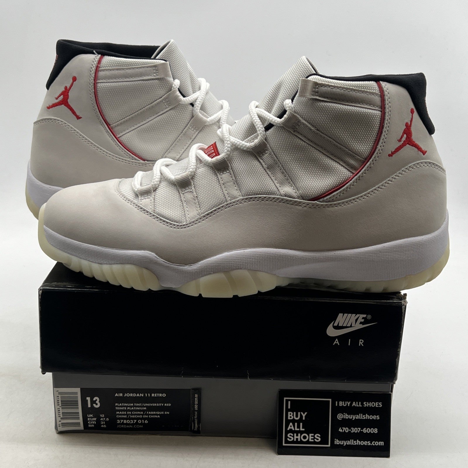 Size 13 - Air Jordan 11 Retro Platinum Tint (378037-016)