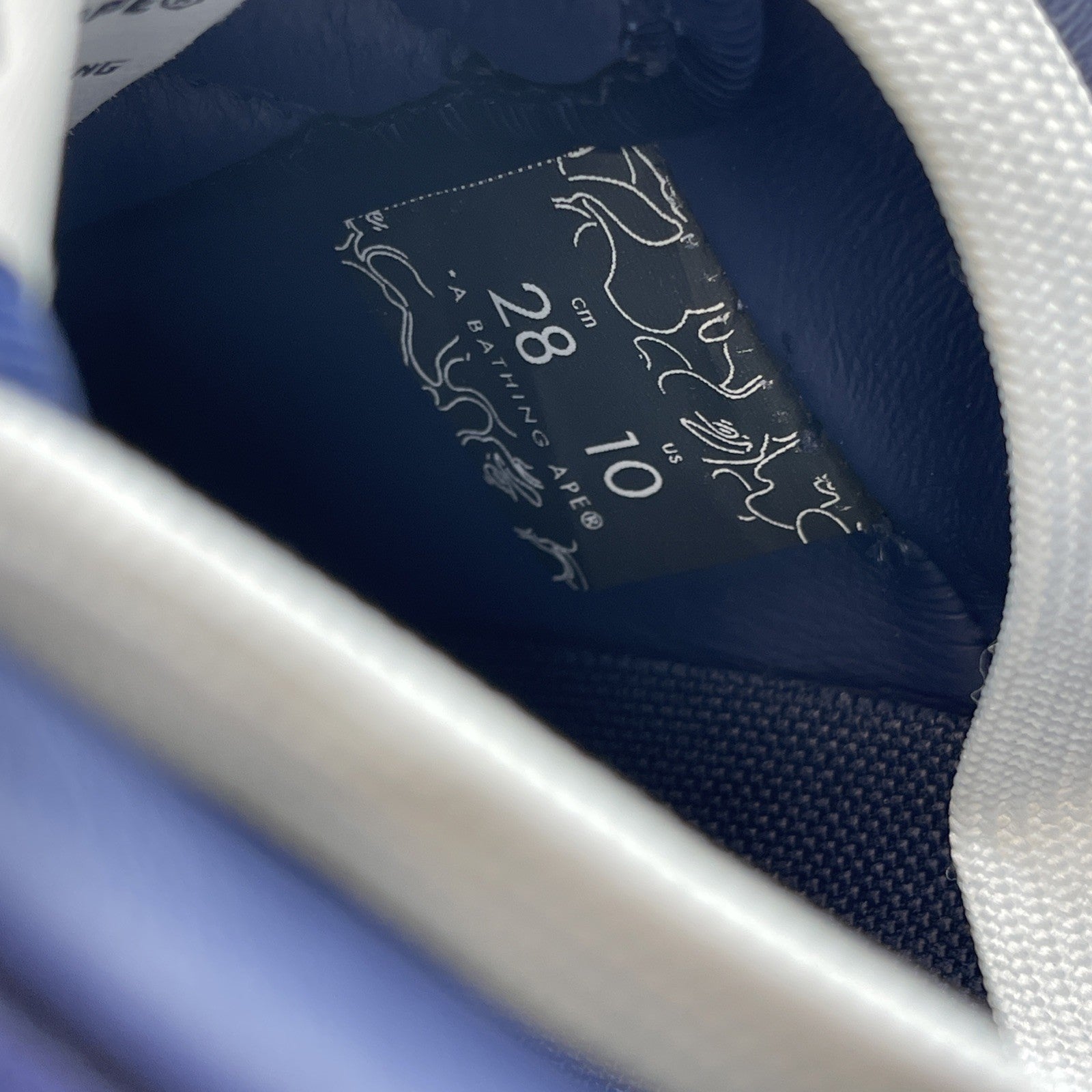 Size 10 - A Bathing Ape "BAPE x Stadium Goods" Bape Sta Navy (1J23-191-904)