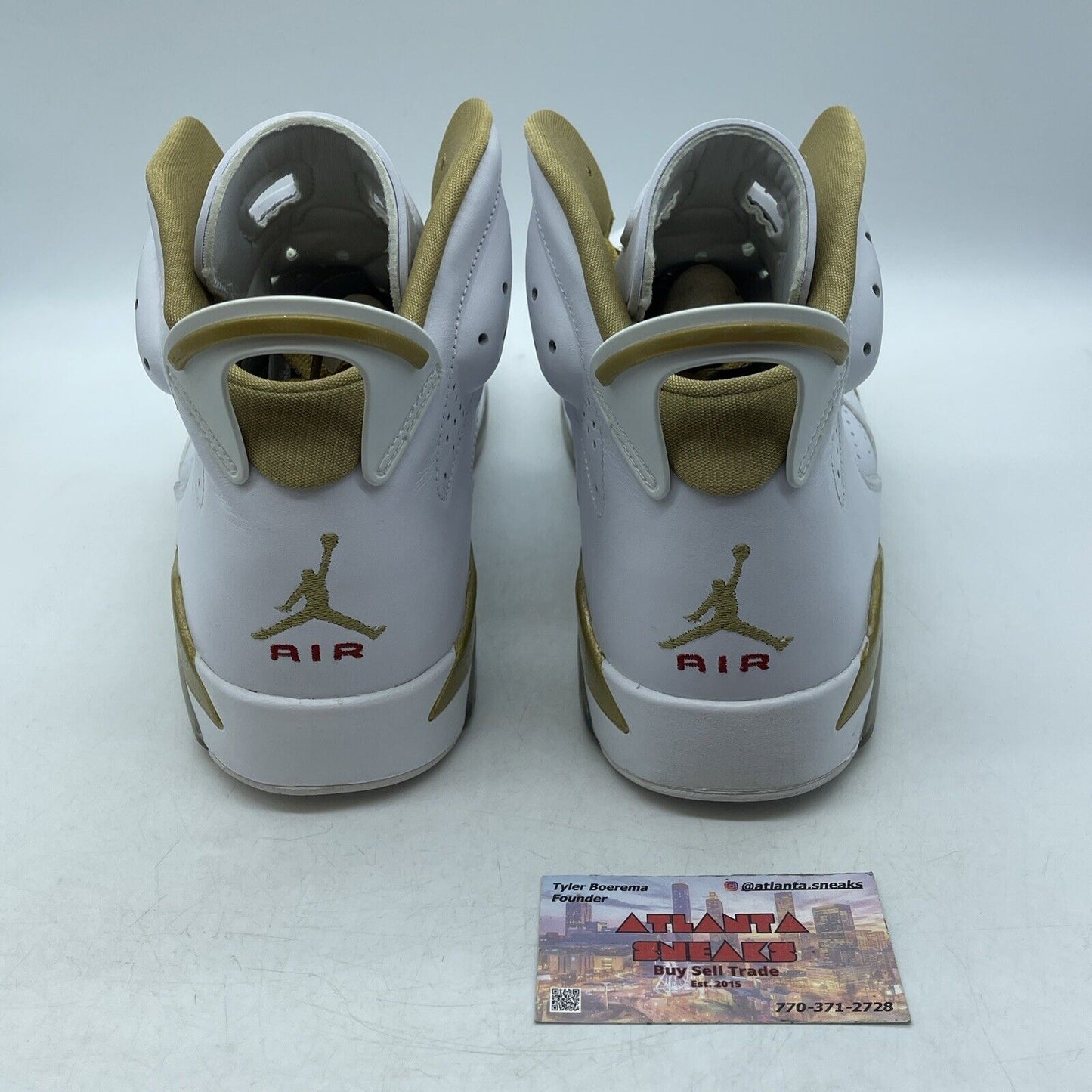 Size 12 - Air Jordan 6 Retro GMP White Red Gold Leather (384664-135)