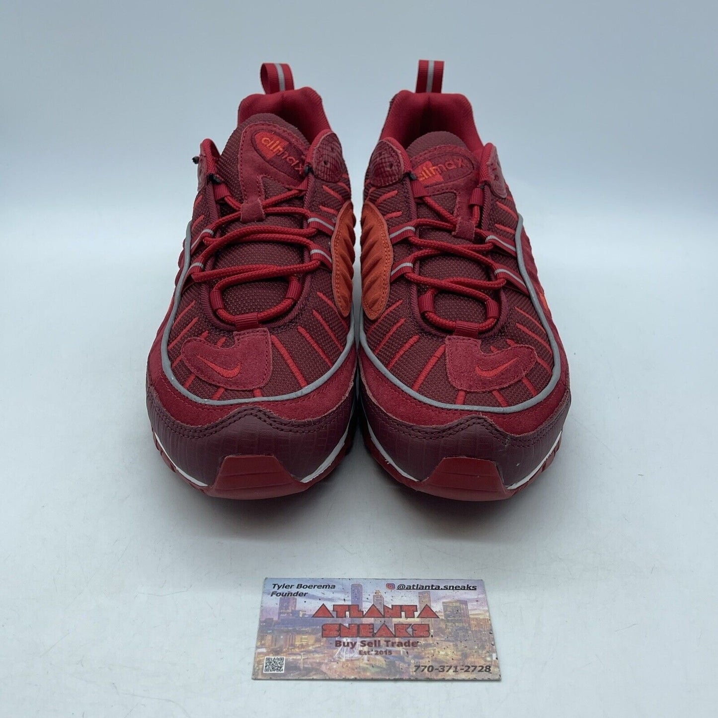 Size 9.5 - Nike Air Max 98 SE Team Red Grey White Suede Leather (AO9380-600)