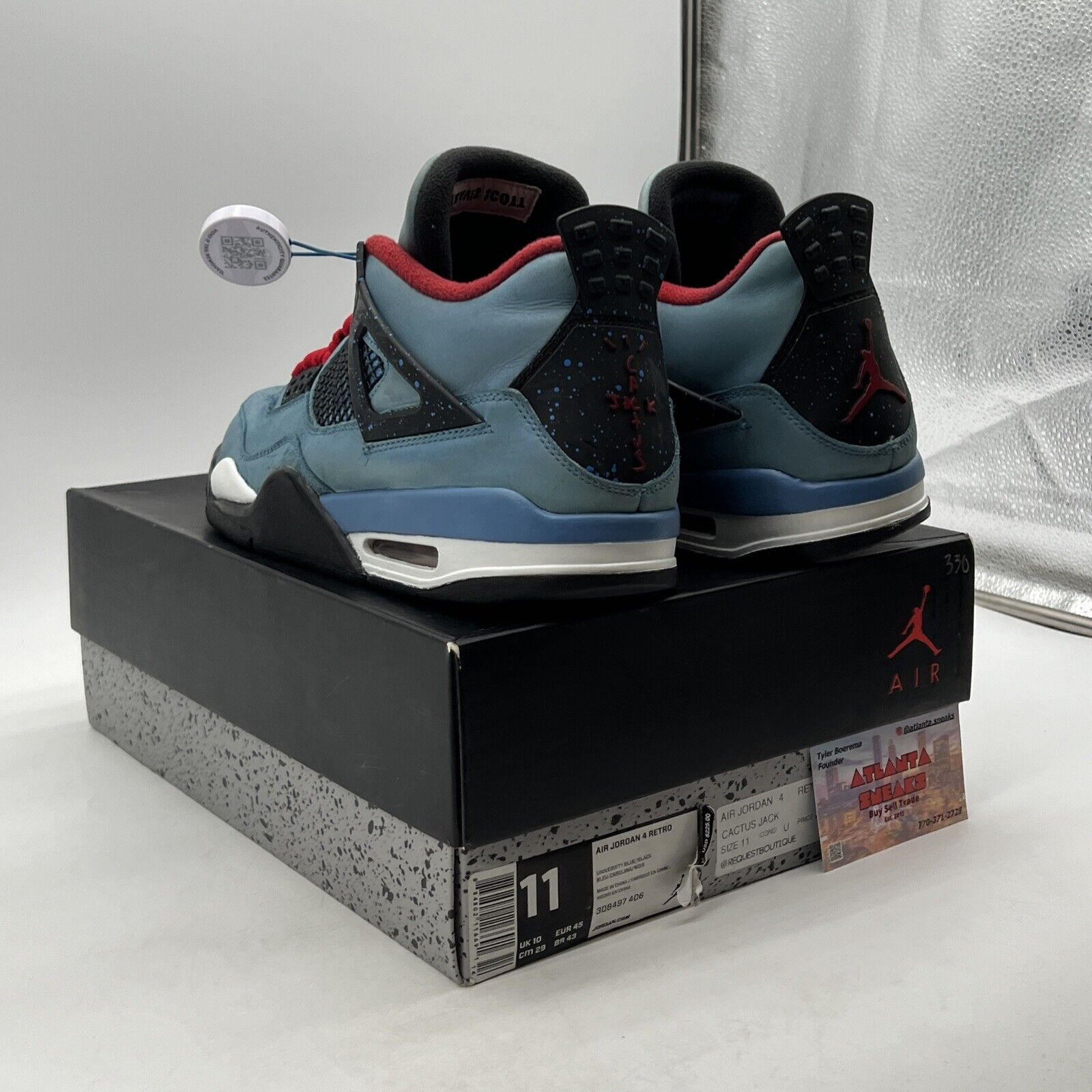 Size 11 - Jordan 4 Retro x Travis Scott Mid Cactus Jack (308497-406)