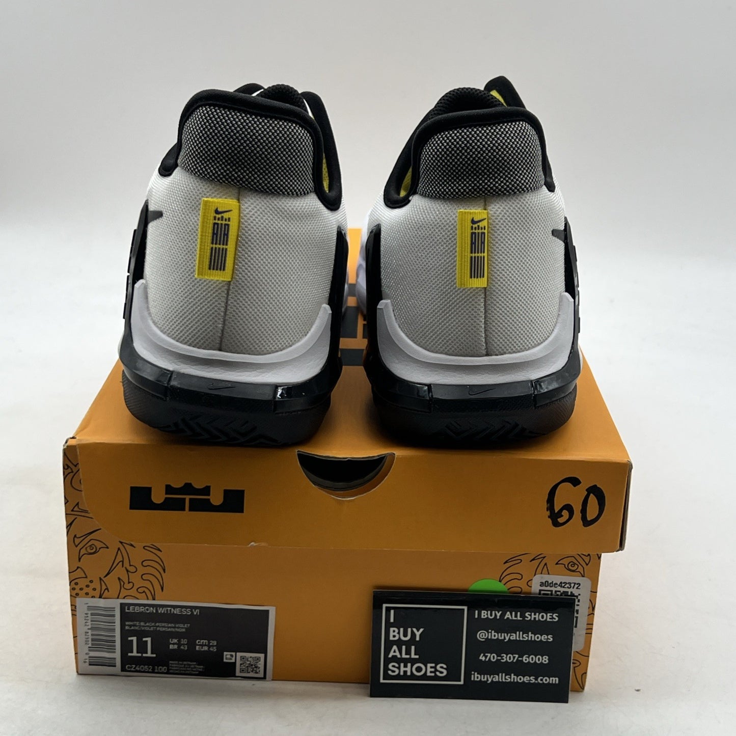Size 11 - Nike LeBron Witness 6 White Persian Violet (CZ4052-100)