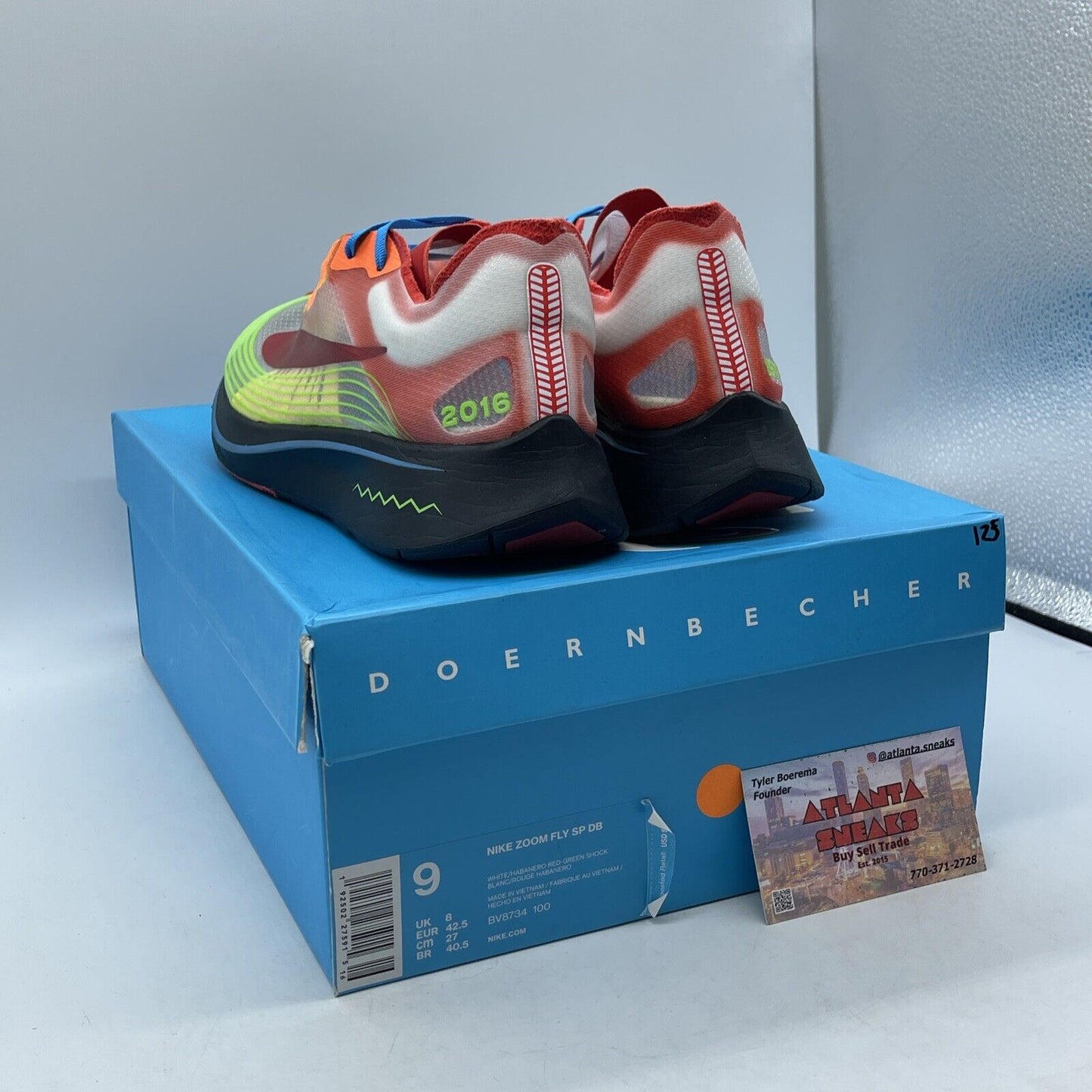 Size 9 - Nike Zoom Fly SP 2018 Doernbecher Green Black Blue Suede (BV8734-100)